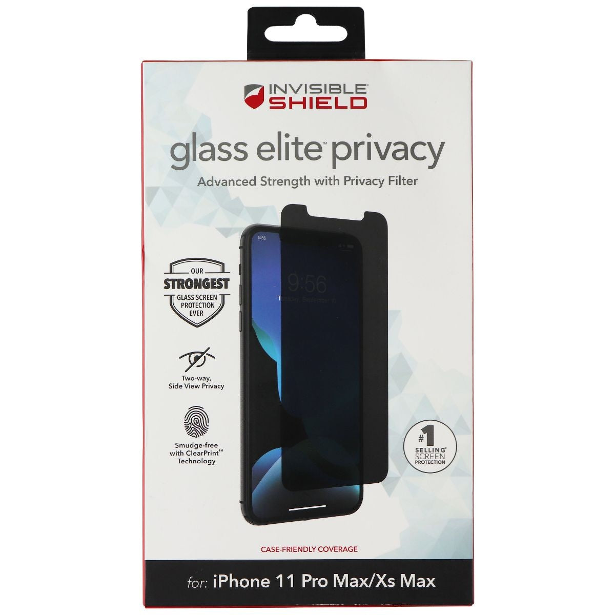 ZAGG InvisibleShield Glass Elite Privacy for iPhone 11 Pro Max/Xs Max Cell Phone - Screen Protectors Zagg - Simple Cell Bulk Wholesale Pricing - USA Seller