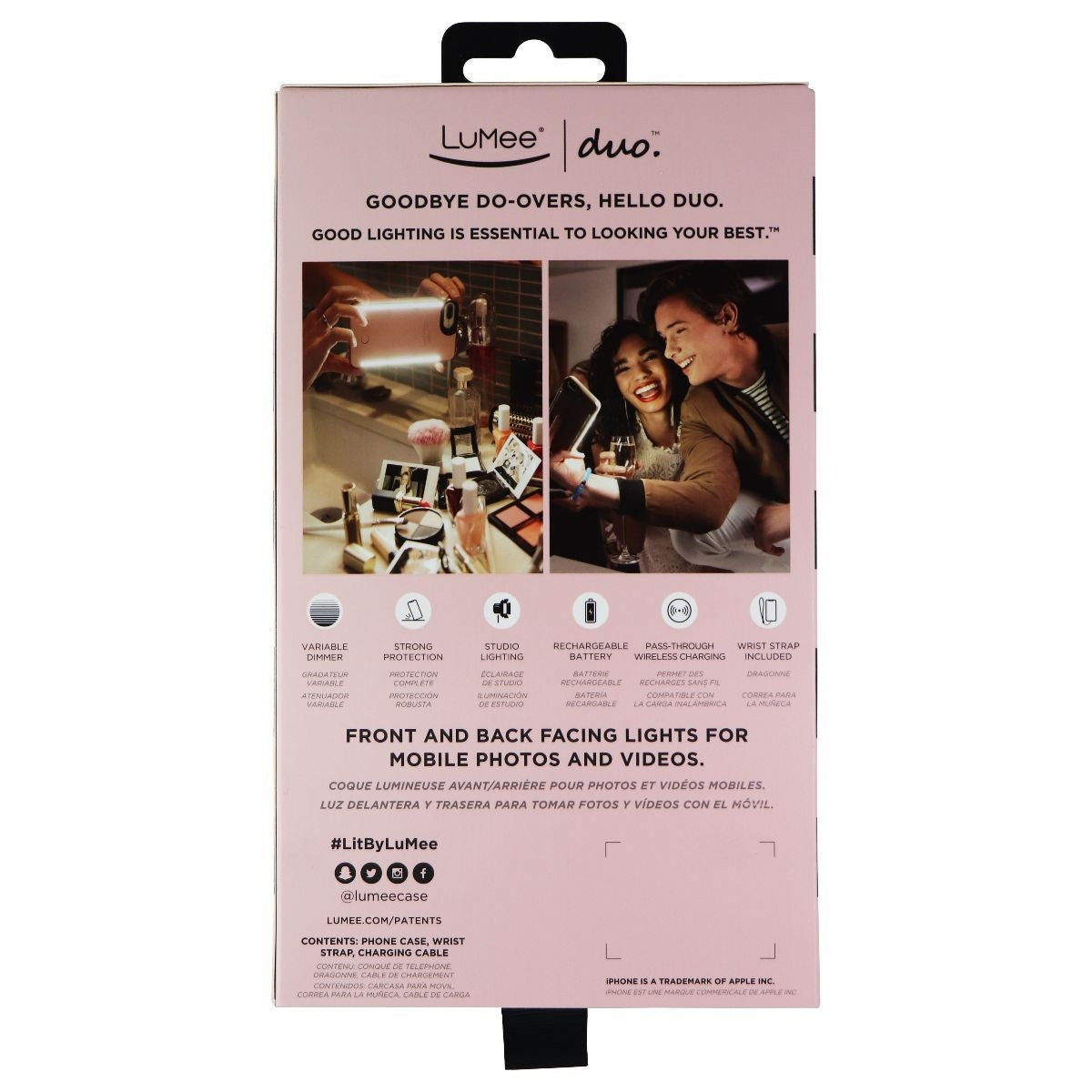 LuMee Instafame LED Case for iPhone (SE) 2nd Gen & iPhone 8/7/6s - Silver Mirror Cell Phone - Cases, Covers & Skins LuMee - Simple Cell Bulk Wholesale Pricing - USA Seller