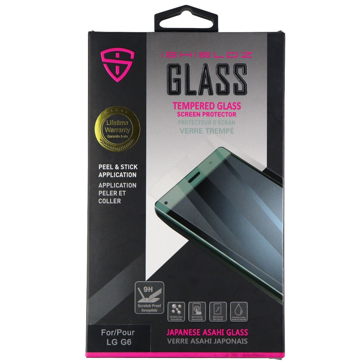 iShieldz Asahi Tempered Glass Screen Protector for LG G6 Smartphone - Clear Cell Phone - Screen Protectors iShieldz - Simple Cell Bulk Wholesale Pricing - USA Seller