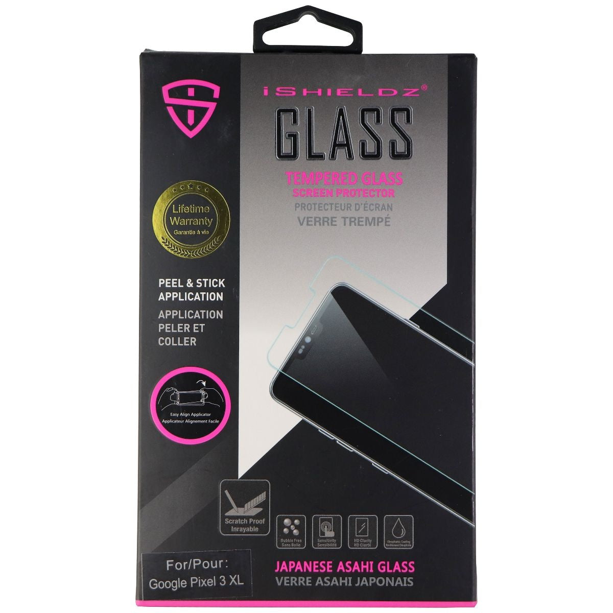 iShieldz Asahi Tempered Glass Screen Protector for Google Pixel 3 XL - Clear Cell Phone - Screen Protectors iShieldz - Simple Cell Bulk Wholesale Pricing - USA Seller