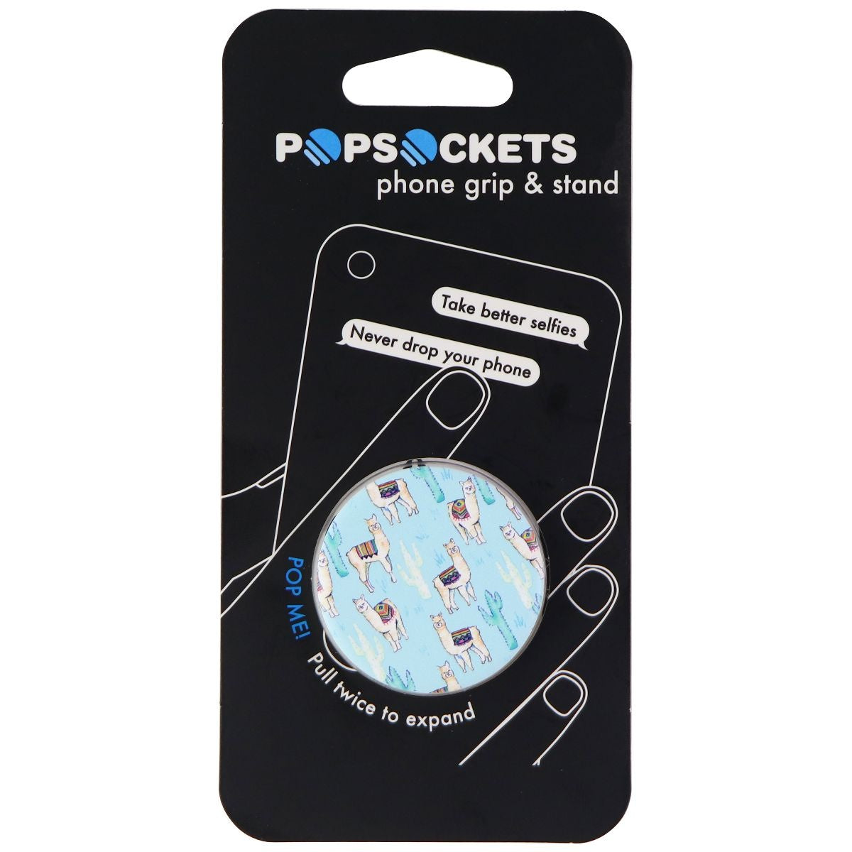 PopSockets Collapsible Grip & Stand for Phones and Tablets - Llama / Cactus Cell Phone - Mounts & Holders PopSockets - Simple Cell Bulk Wholesale Pricing - USA Seller