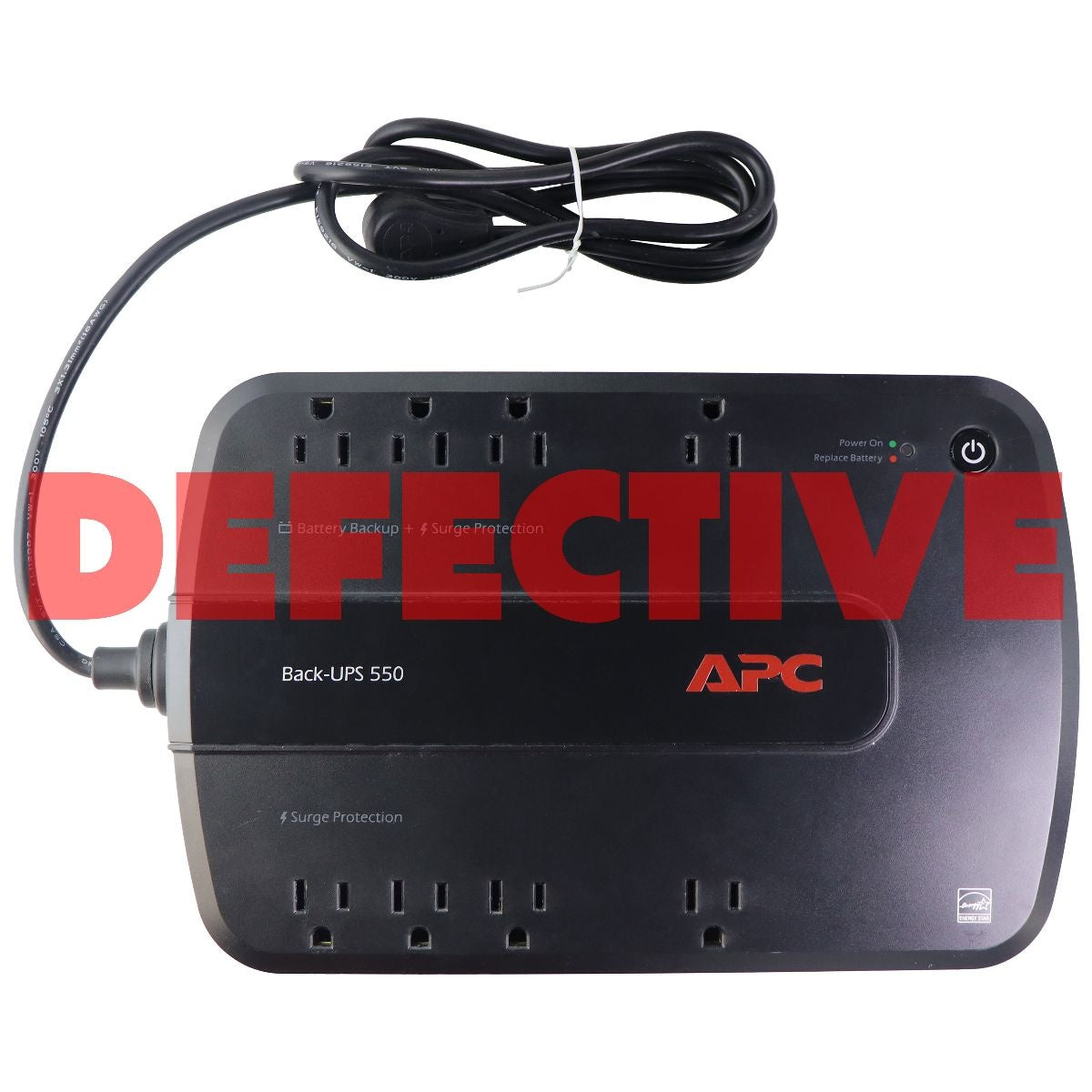 APC Back-UPS ES 550VA, 120V, 8 NEMA outlets (4 surge) - BE550G