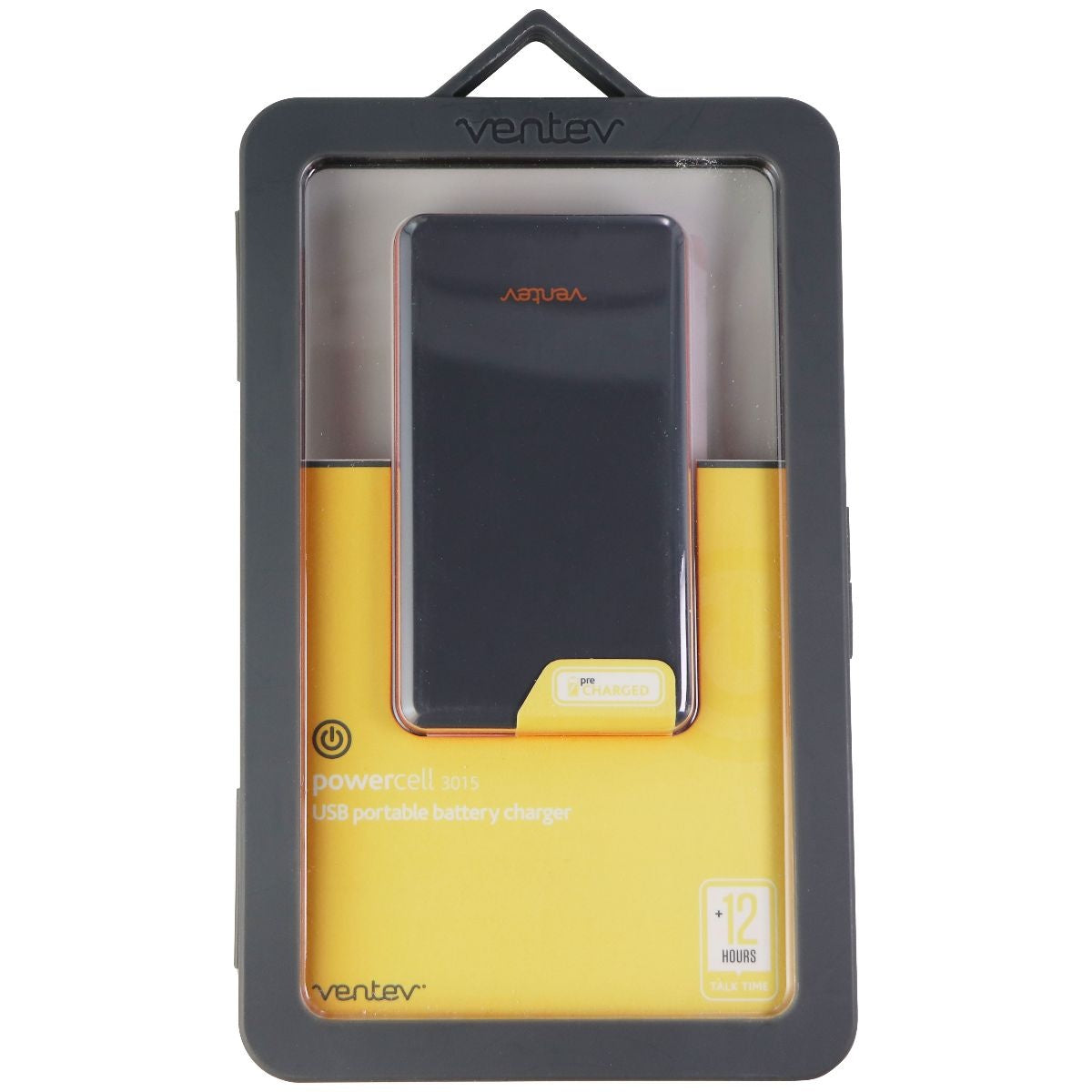 Ventev PowerCell 3015 Portable USB Battery (3000mAh) - Gray/Orange Cell Phone - Chargers & Cradles Ventev - Simple Cell Bulk Wholesale Pricing - USA Seller