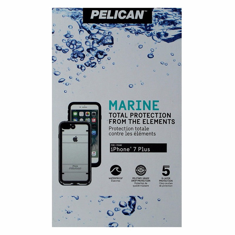Pelican Marine Series Waterproof Case Cover for iPhone 7 Plus - Black / Clear Cell Phone - Cases, Covers & Skins Pelican - Simple Cell Bulk Wholesale Pricing - USA Seller