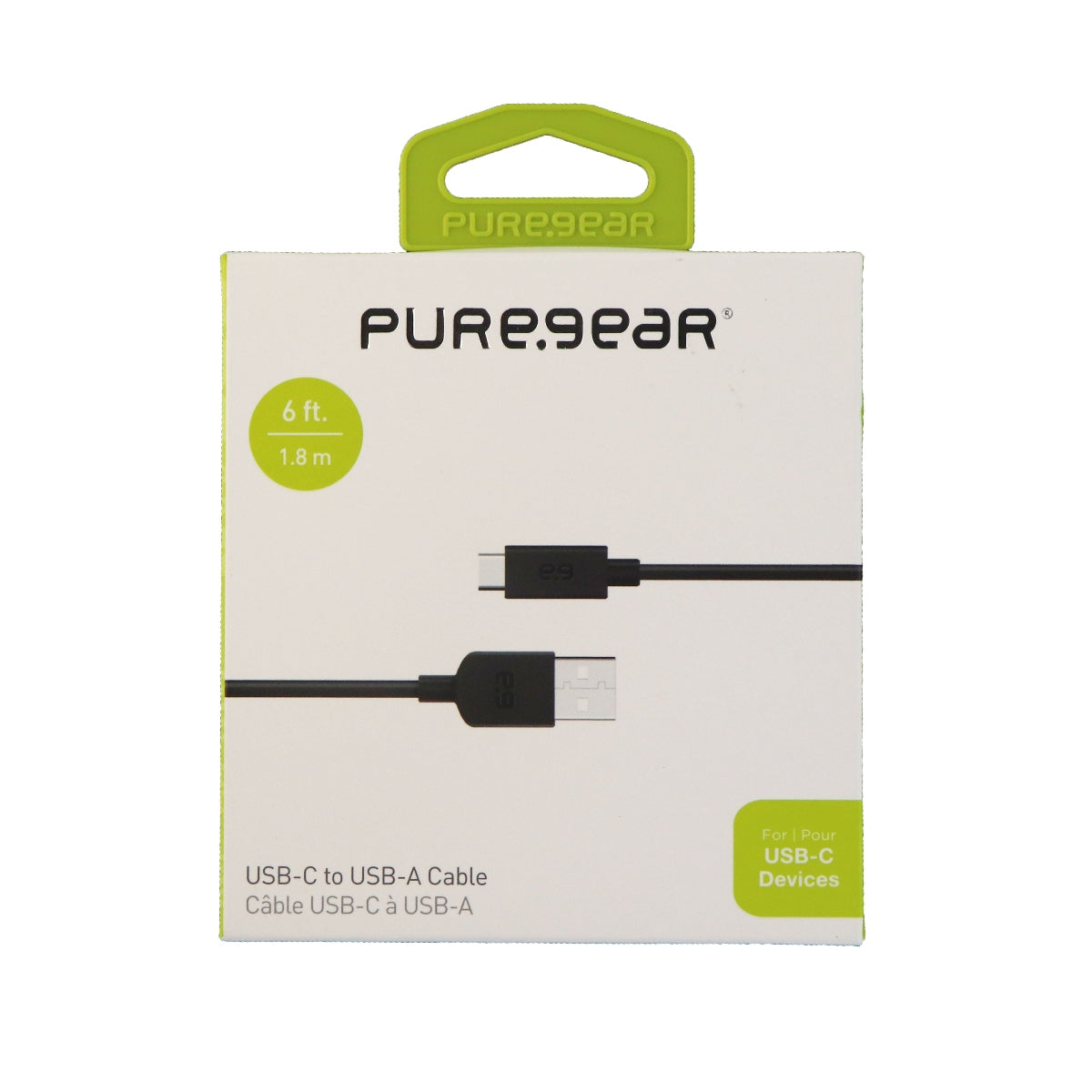 PureGear ( 61513PG ) 6Ft Charge & Sync Cable for USB-C Devices - Black Cell Phone - Cables & Adapters PureGear - Simple Cell Bulk Wholesale Pricing - USA Seller