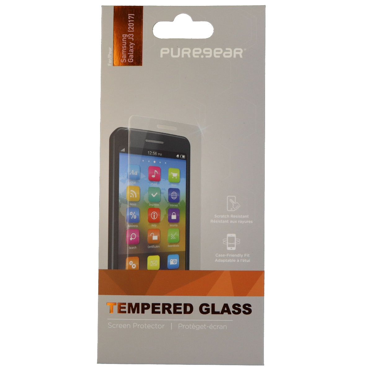 PureGear High Definition Tempered Glass for Samsung Galaxy J3 (2017) - Clear Cell Phone - Screen Protectors PureGear - Simple Cell Bulk Wholesale Pricing - USA Seller