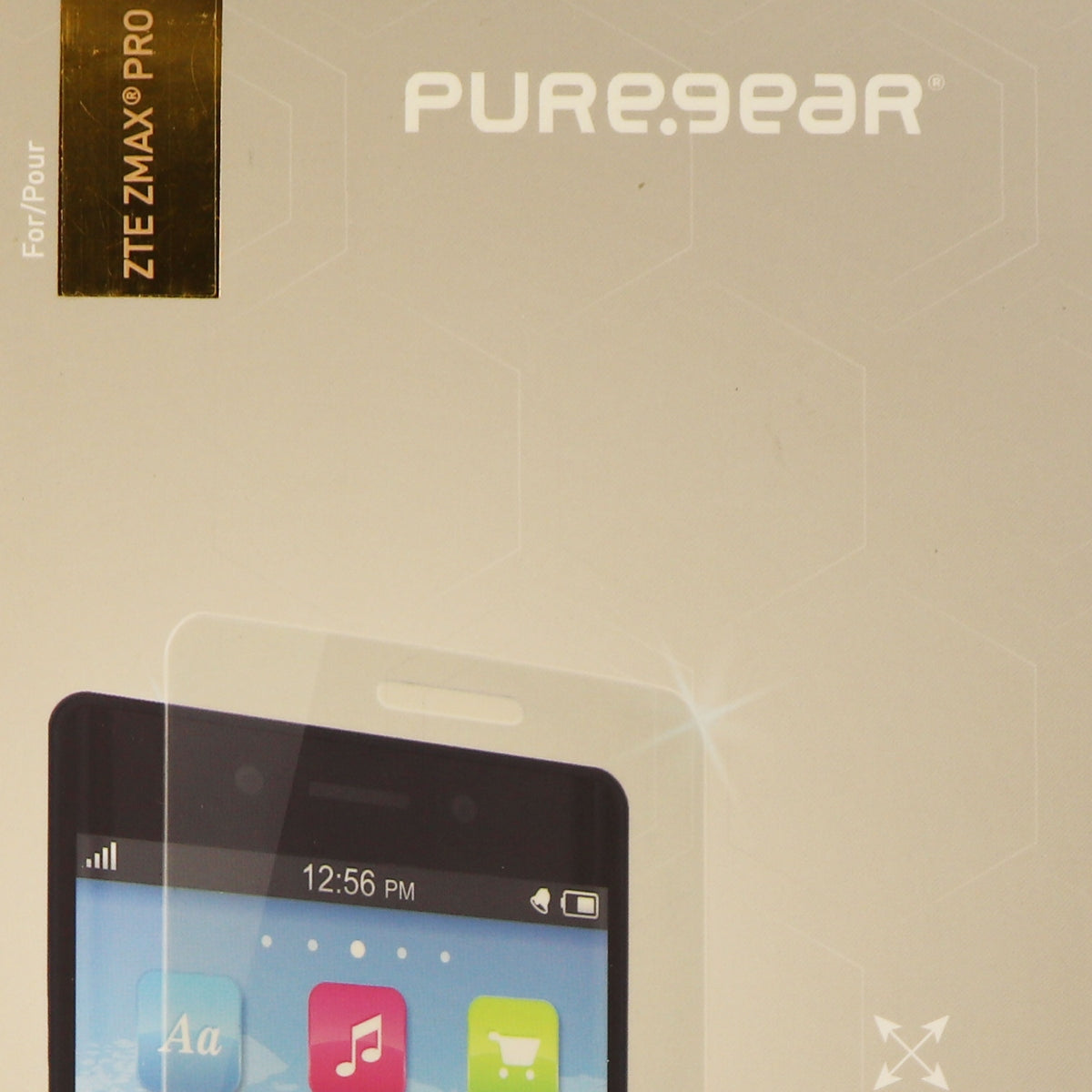 PureGear Extreme Impact Screen Protector with Alignment Tray for ZTE ZMAX Pro Cell Phone - Screen Protectors PureGear - Simple Cell Bulk Wholesale Pricing - USA Seller