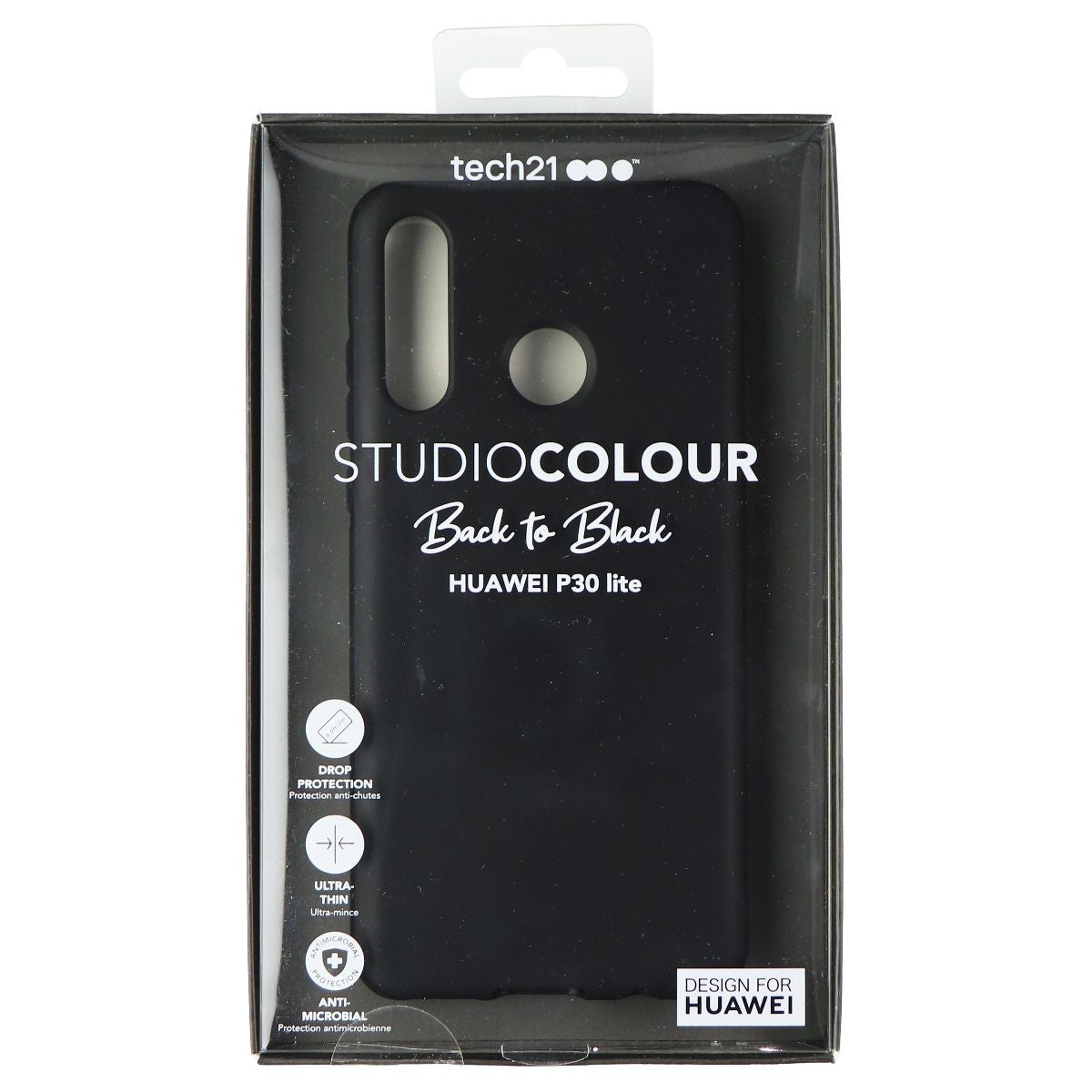 Tech21 StudioColour Series Case for Huawei P30 lite - Back to Black Cell Phone - Cases, Covers & Skins Tech21 - Simple Cell Bulk Wholesale Pricing - USA Seller
