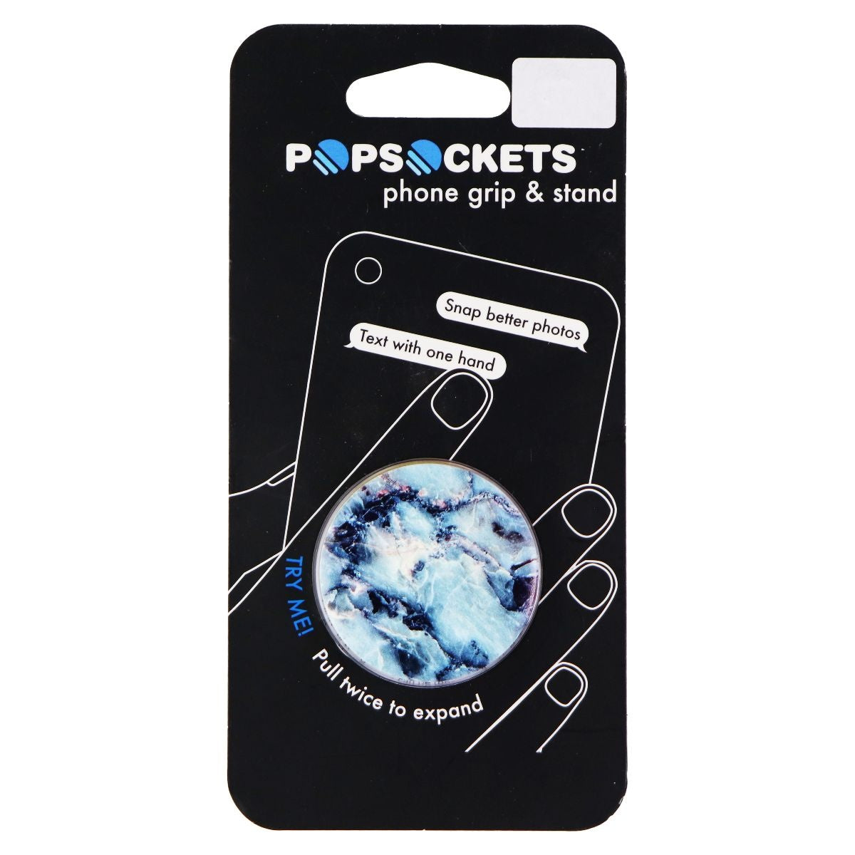 PopSockets Collapsible Grip & Stand for Phones and Tablets - Blue Marble 101444 Cell Phone - Mounts & Holders PopSockets - Simple Cell Bulk Wholesale Pricing - USA Seller