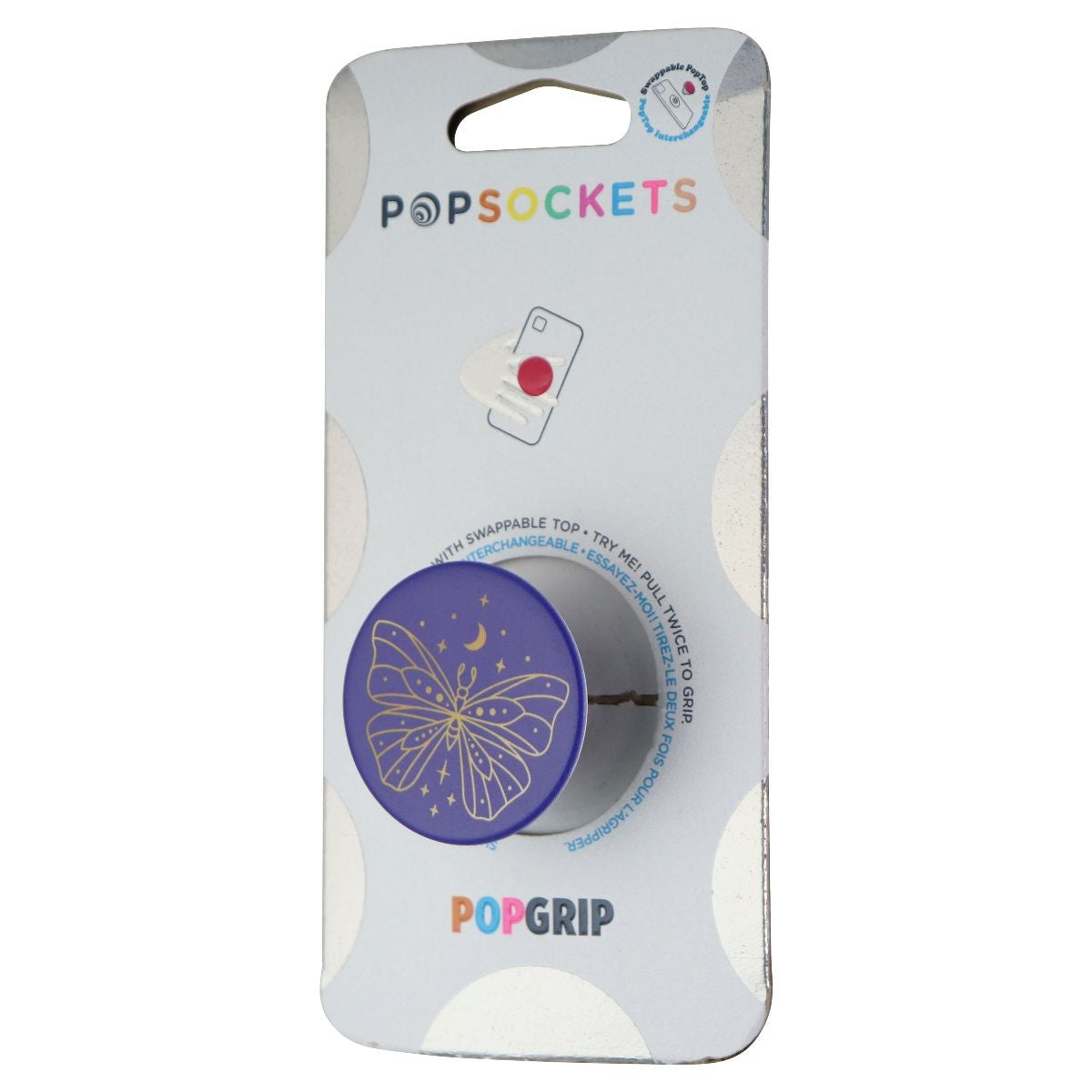 PopSockets PopGrip Swappable Top for Phones and Tablets - Vibey Butterfly Cell Phone - Mounts & Holders PopSockets - Simple Cell Bulk Wholesale Pricing - USA Seller