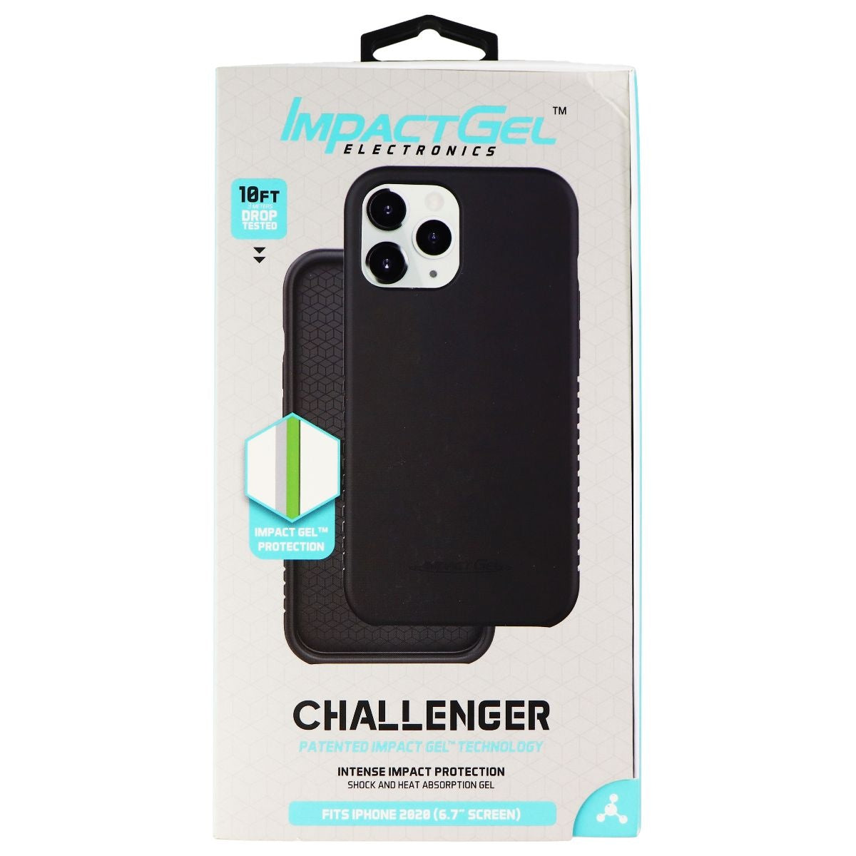 Impact Gel Challenger Series Hard Case for Apple iPhone 12 Pro Max - Black Cell Phone - Cases, Covers & Skins Impact Gel - Simple Cell Bulk Wholesale Pricing - USA Seller