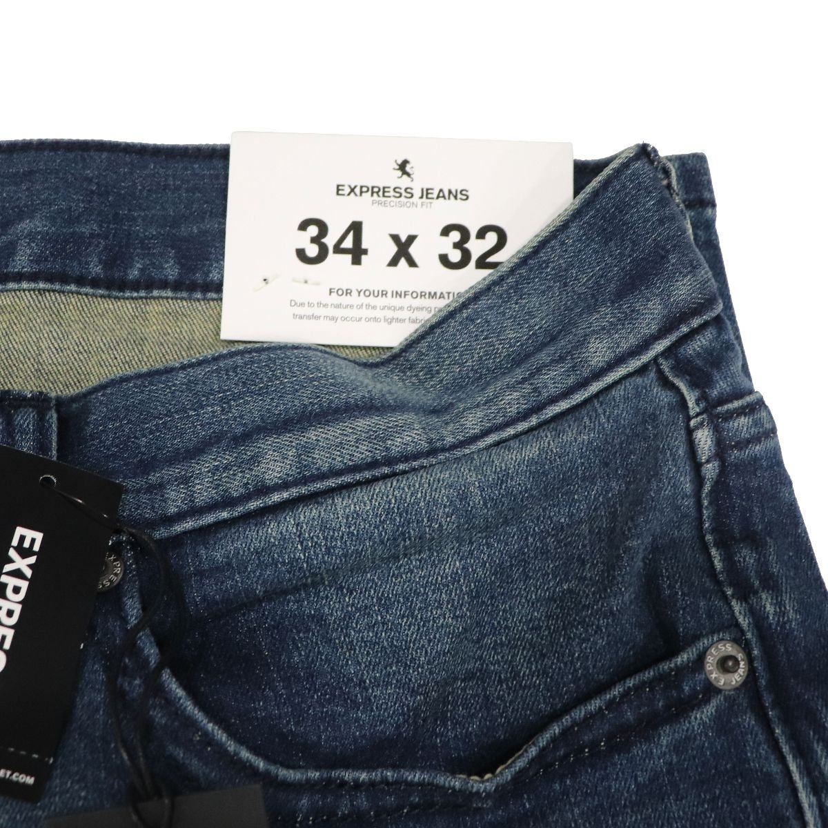 Express Jeans Mens Slim Fit Skinny/Stretch (W34 x L32) - Demin Blue/Blue Stitch Other Sporting Goods Express - Simple Cell Bulk Wholesale Pricing - USA Seller