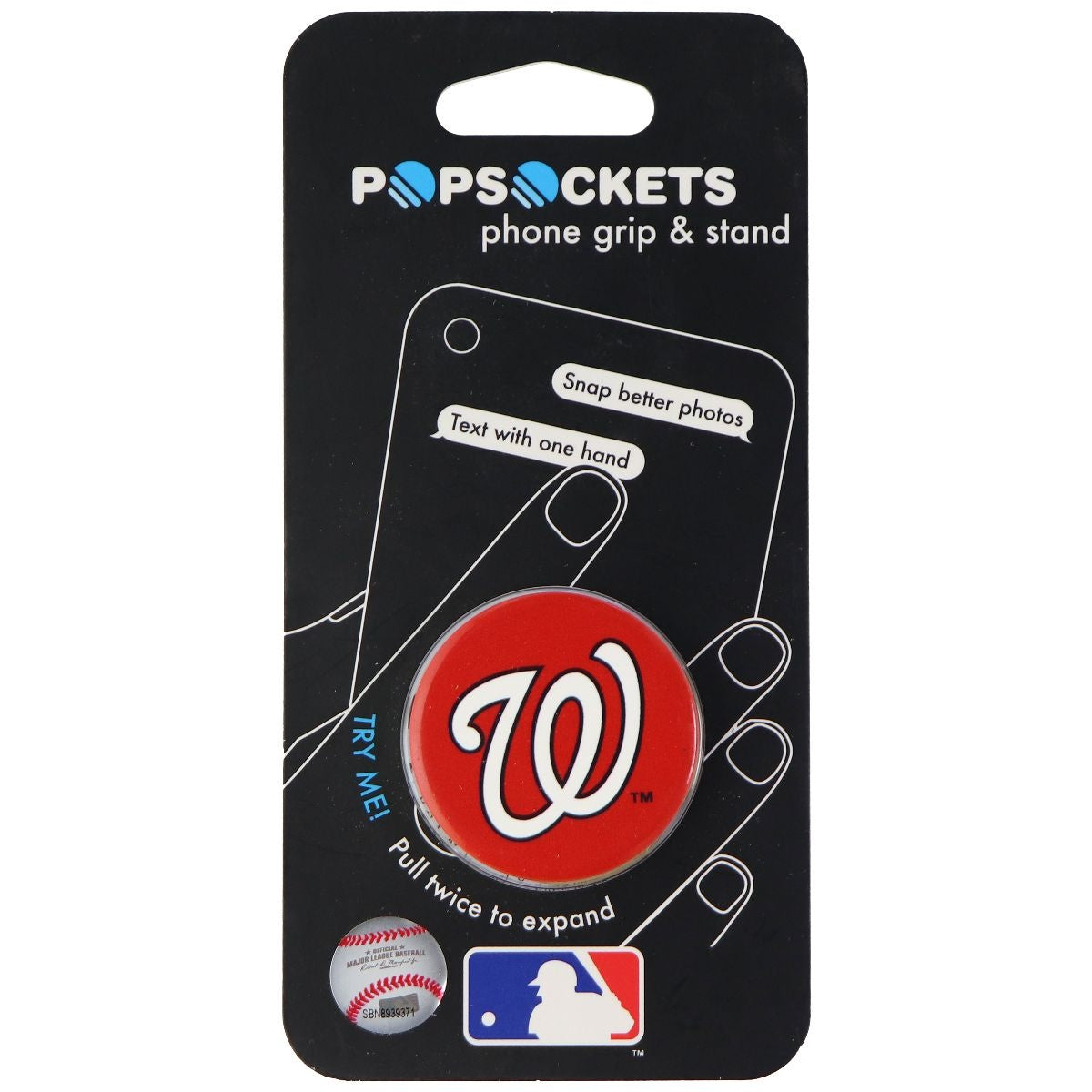 PopSockets: Collapsible Grip & Stand for Phones & Tablets - Washington Nationals Cell Phone - Mounts & Holders PopSockets - Simple Cell Bulk Wholesale Pricing - USA Seller
