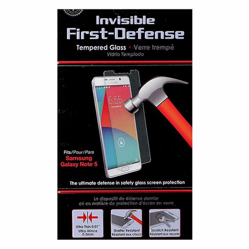 Qmadix Invisible First-Defense Tempered Glass for Samsung Galaxy Note5 - Clear Cell Phone - Screen Protectors Qmadix - Simple Cell Bulk Wholesale Pricing - USA Seller