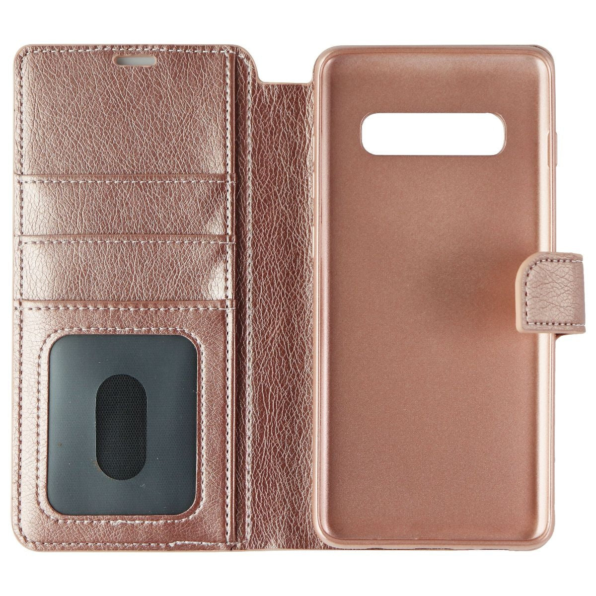 Base Wallet Folio Series Case for Samsung Galaxy S10 Plus - Rose Gold Cell Phone - Cases, Covers & Skins Base - Simple Cell Bulk Wholesale Pricing - USA Seller