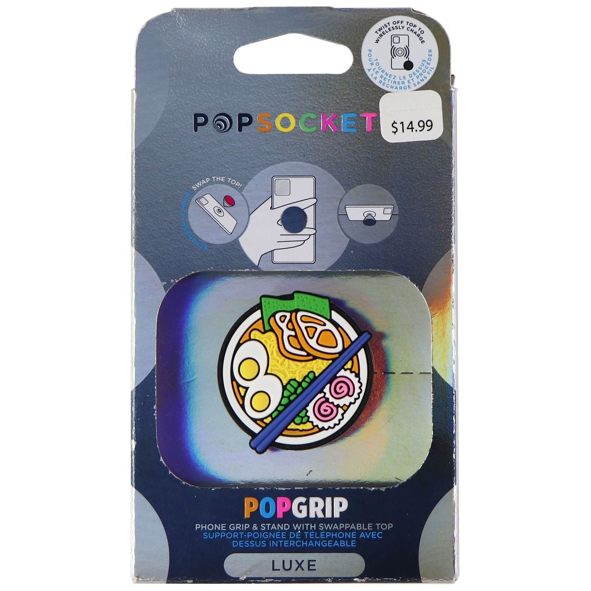 PopSockets PopGrip Stand & Grip with Swappable Top - PopOuts Send Noods Cell Phone - Mounts & Holders PopSockets - Simple Cell Bulk Wholesale Pricing - USA Seller