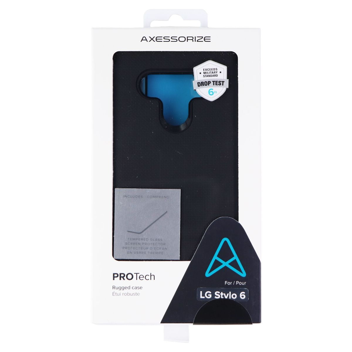 Axessorize PROTech Rugged Case for LG Stylo 6 Smartphone - Black Cell Phone - Cases, Covers & Skins Axessorize - Simple Cell Bulk Wholesale Pricing - USA Seller