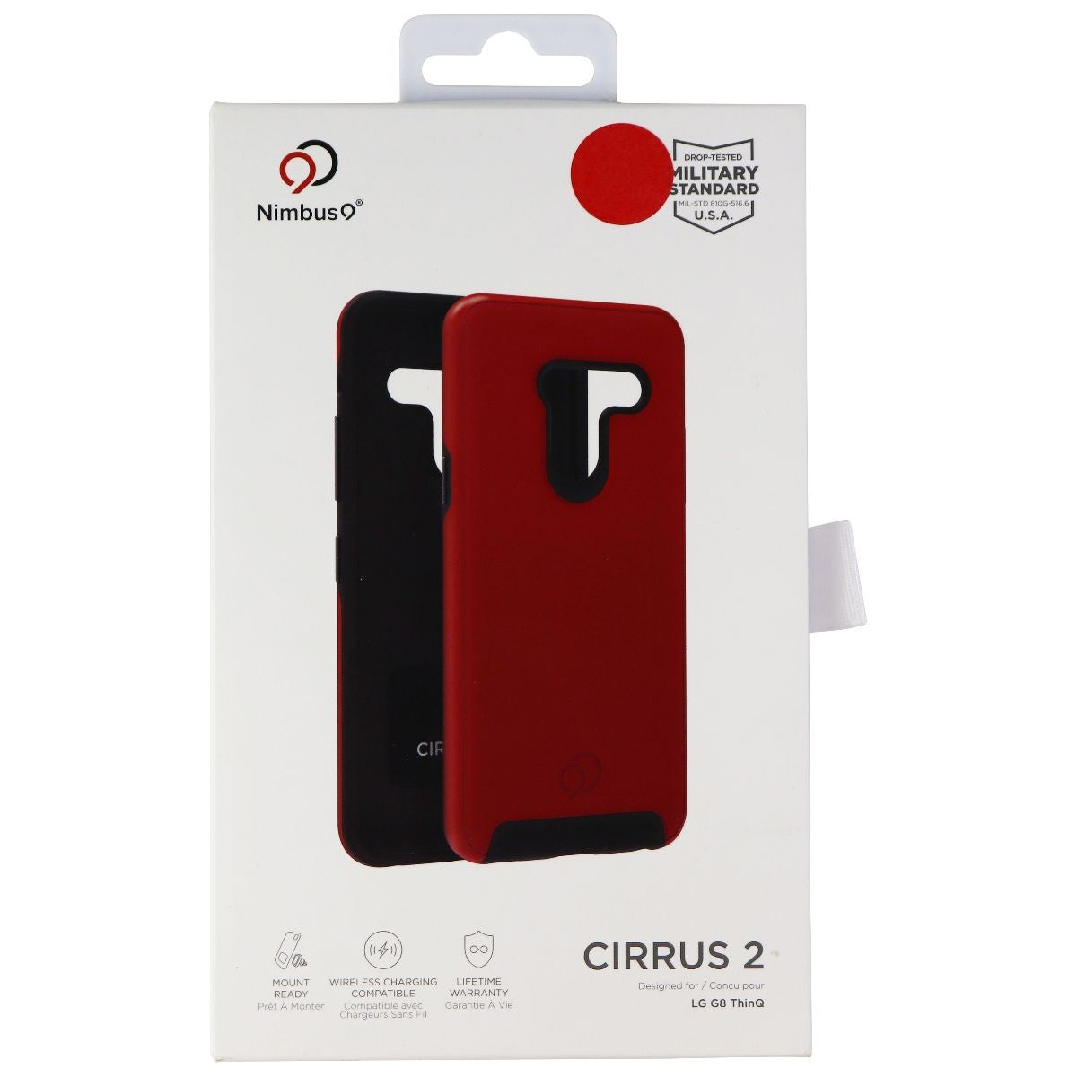 Nimbus9 Cirrus 2 Series Case for LG G8 ThinQ - Crimson Red/Black Cell Phone - Cases, Covers & Skins Nimbus9 - Simple Cell Bulk Wholesale Pricing - USA Seller