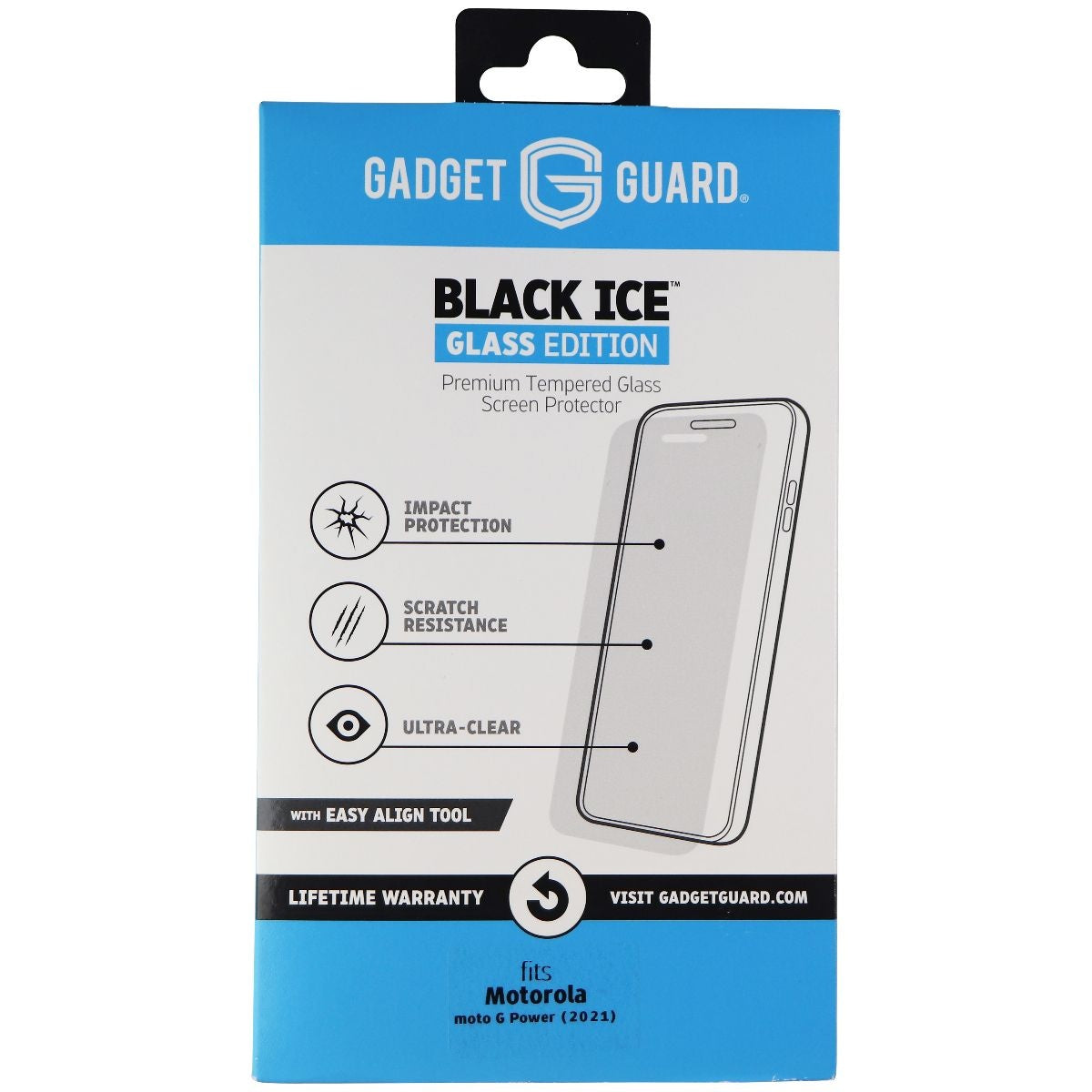 Gadget Guard Black Ice Tempered Glass for Motorola Moto G Power (2021) - Clear Cell Phone - Screen Protectors Gadget Guard - Simple Cell Bulk Wholesale Pricing - USA Seller