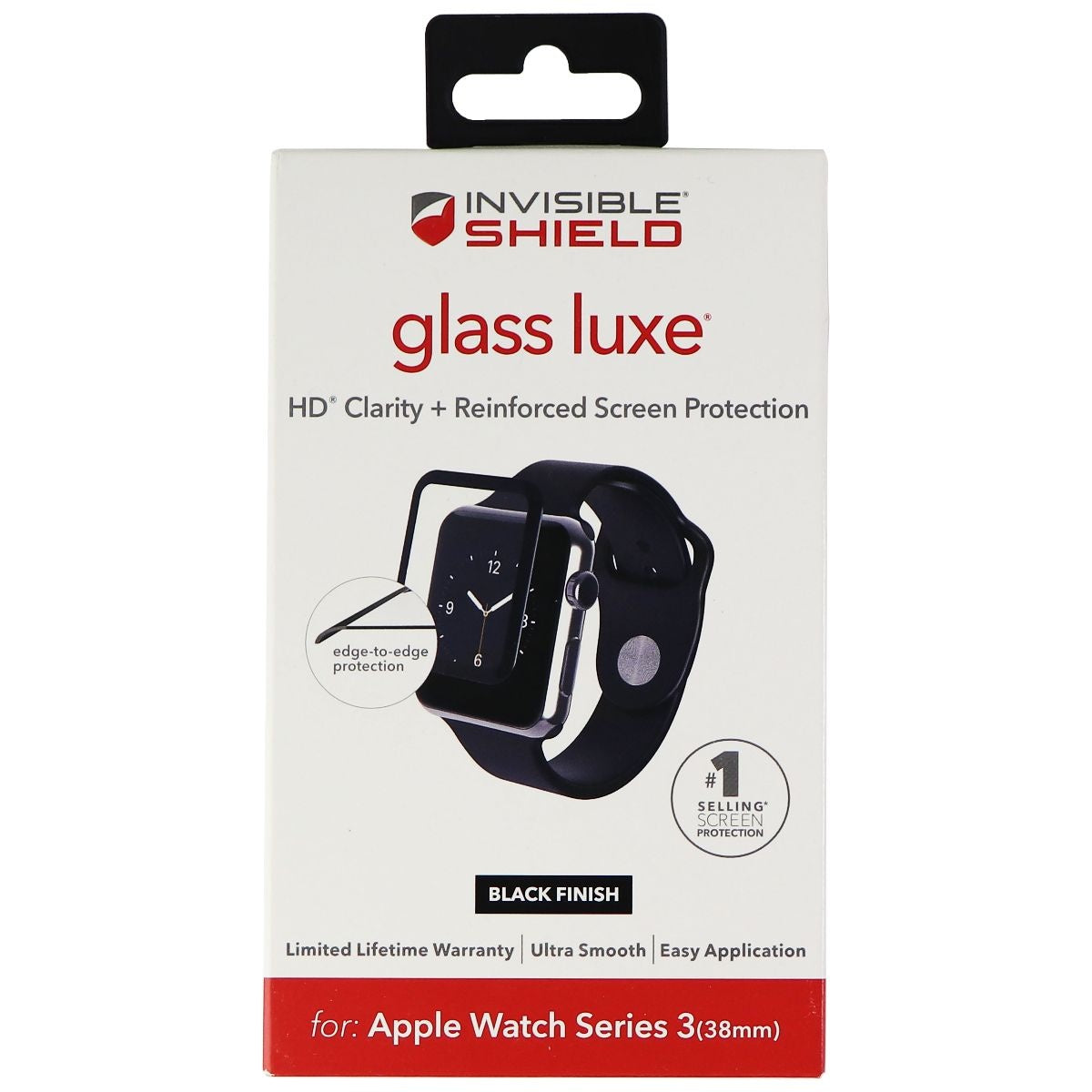 ZAGG InvisibleShield Glass Luxe Screen Protector for Apple Watch Series 3 (38mm) Cell Phone - Screen Protectors Zagg - Simple Cell Bulk Wholesale Pricing - USA Seller