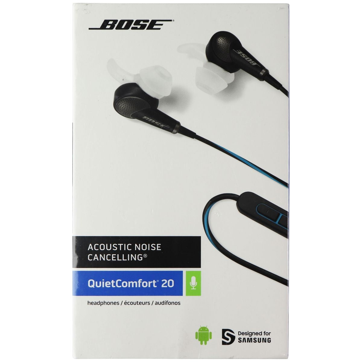 Bose QuietComfort 20 Wired Acoustic NC Headphones for Android - Black Portable Audio - Headphones Bose - Simple Cell Bulk Wholesale Pricing - USA Seller