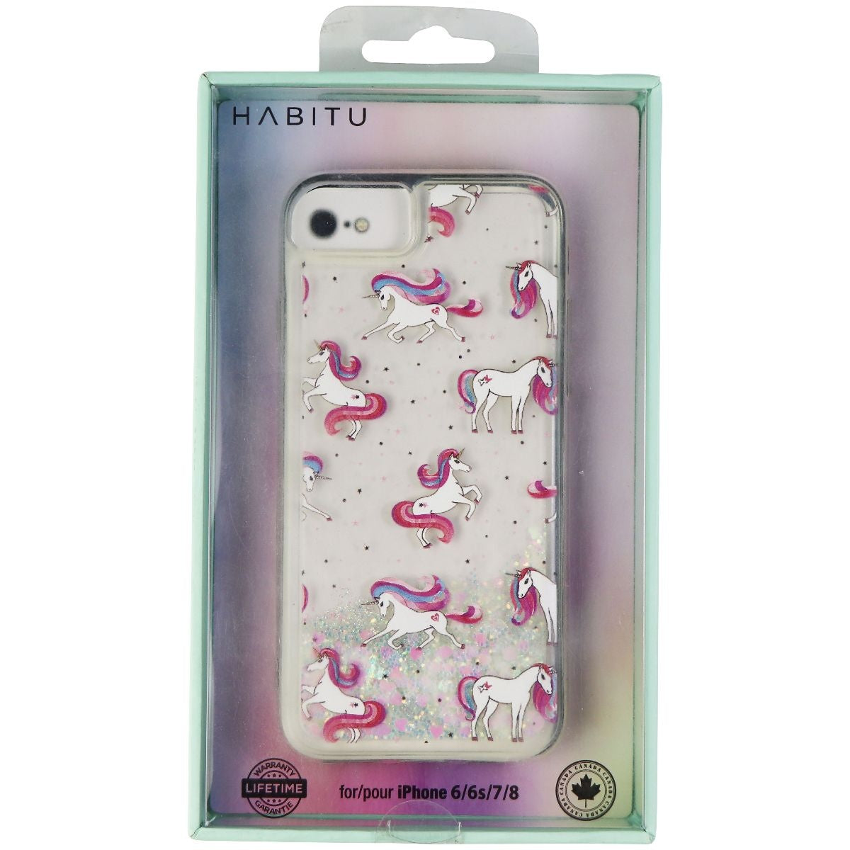Habitu Shell Case for Apple iPhone 8 / 7 / 6s / 6 Smartphones - Glitter Unicorn Cell Phone - Cases, Covers & Skins Habitu - Simple Cell Bulk Wholesale Pricing - USA Seller