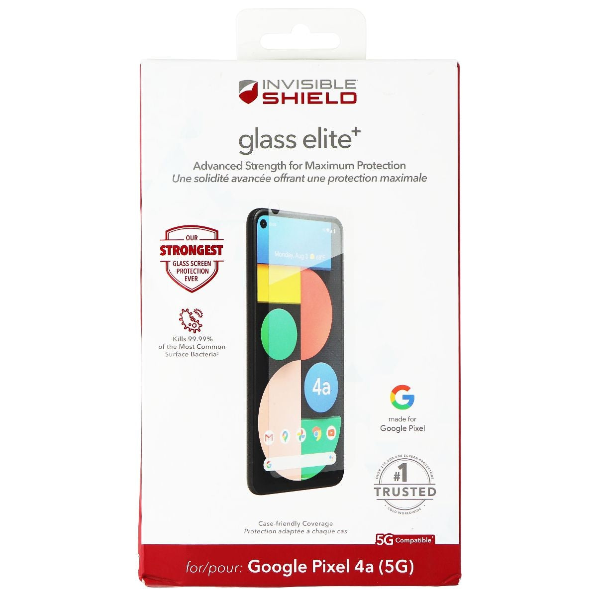 ZAGG Invisible Shield Glass Elite+ Screen Protector for Google Pixel 4a (5G) Cell Phone - Screen Protectors Zagg - Simple Cell Bulk Wholesale Pricing - USA Seller