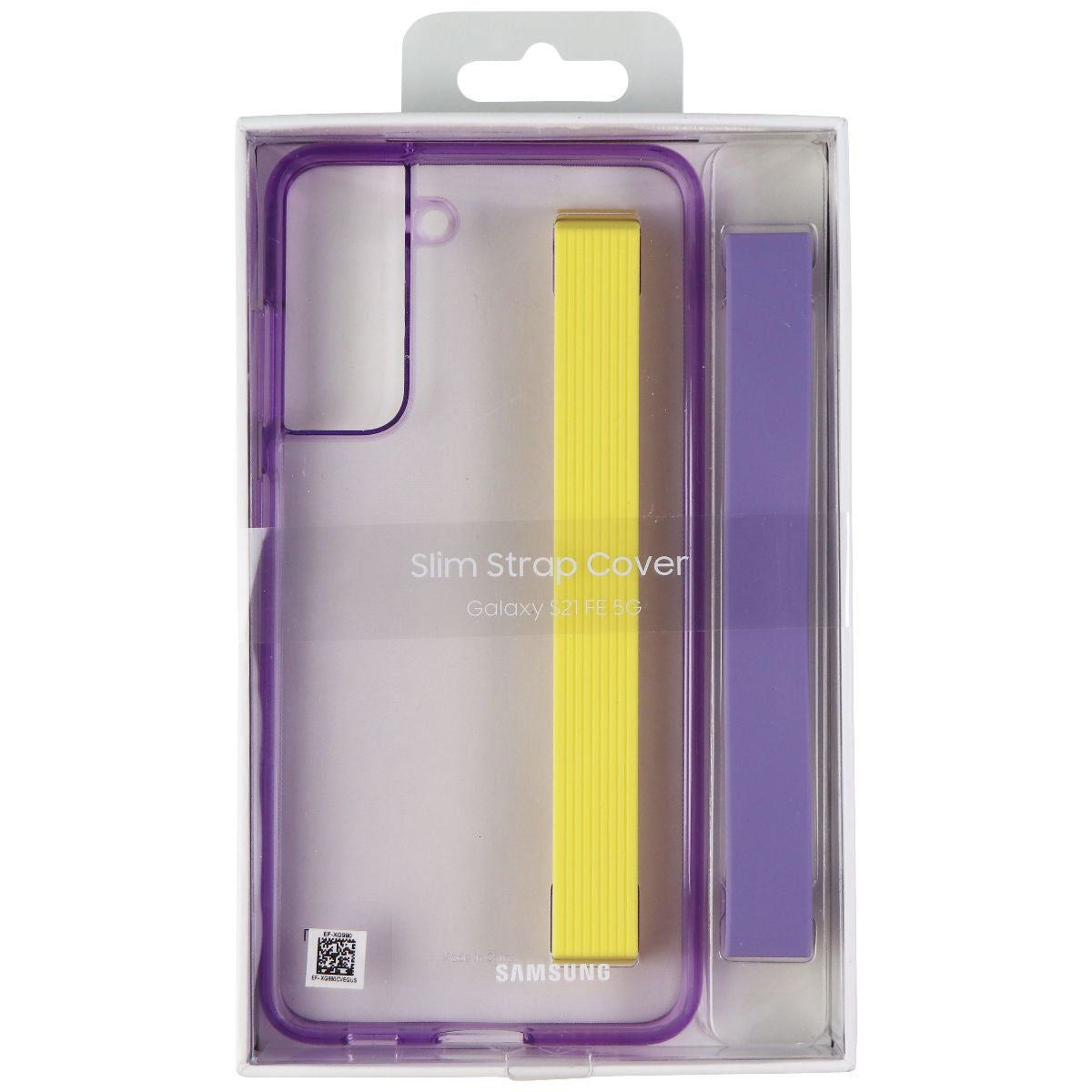 Samsung Slim Strap Cover Case for Galaxy S21 FE (5G) - Clear/Lavender/Yellow Cell Phone - Cases, Covers & Skins Samsung - Simple Cell Bulk Wholesale Pricing - USA Seller
