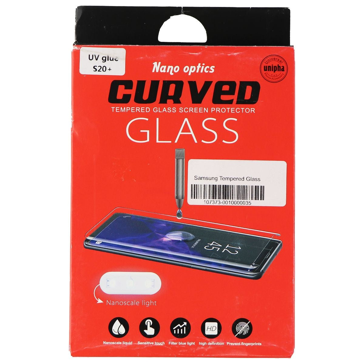 Nano Optics Curved Tempered Glass for Samsung Galaxy (S20+) Cell Phone - Screen Protectors Nano Optics - Simple Cell Bulk Wholesale Pricing - USA Seller