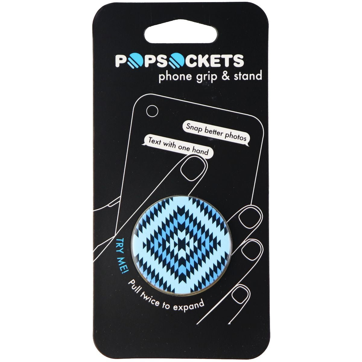 PopSockets: Collapsible Grip & Stand for Phones and Tablets - Puebla Blue Cell Phone - Mounts & Holders PopSockets - Simple Cell Bulk Wholesale Pricing - USA Seller