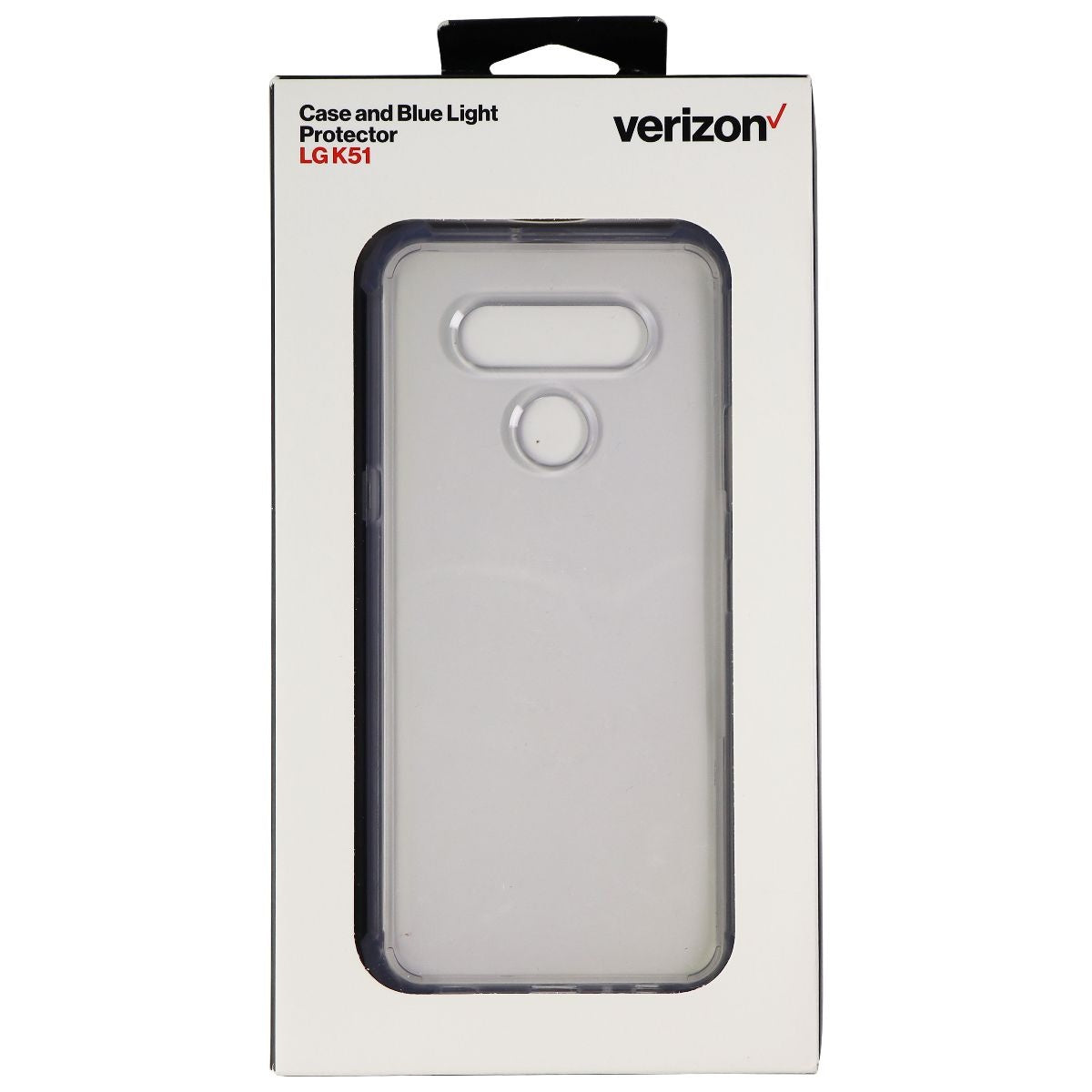 Verizon Hybrid Case and Blue Light Protector Combo for LG K51 - Clear Cell Phone - Cases, Covers & Skins Verizon - Simple Cell Bulk Wholesale Pricing - USA Seller