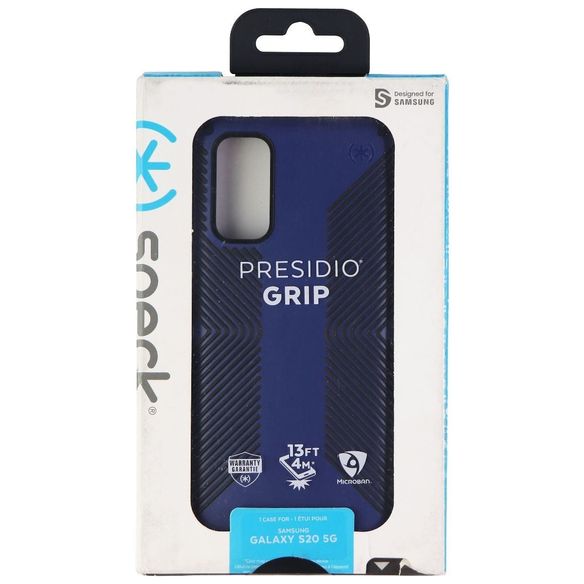 Speck Presidio Grip Series Case for Galaxy S20 (5G) - Coastal Blue/Black Cell Phone - Cases, Covers & Skins Speck - Simple Cell Bulk Wholesale Pricing - USA Seller