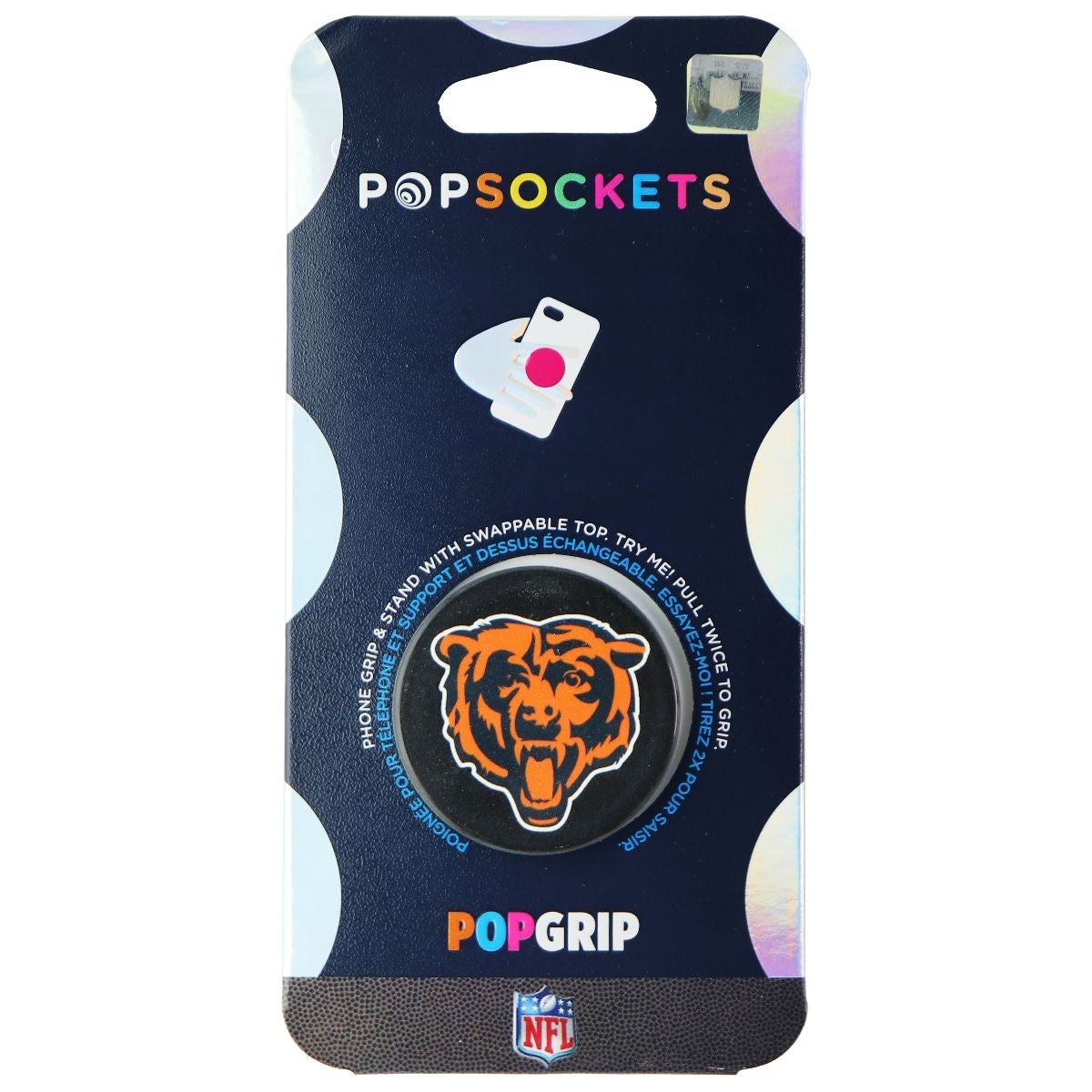 PopSockets: PopGrip with Swappable Top for Phones & Tablets - Chicago Bears Cell Phone - Mounts & Holders PopSockets - Simple Cell Bulk Wholesale Pricing - USA Seller