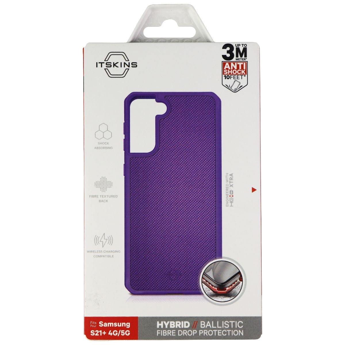 ITSKINS Hybrid Ballistic Case for Samsung Galaxy (S21+) 5G - Purple Cell Phone - Cases, Covers & Skins ITSKINS - Simple Cell Bulk Wholesale Pricing - USA Seller