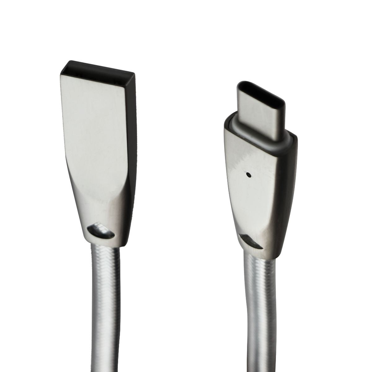 Hoco U9 (6-Ft/2M) Zinc Alloy Jelly Knitted USB-C Charge & Sync Cable - Silver Cell Phone - Cables & Adapters Hoco. - Simple Cell Bulk Wholesale Pricing - USA Seller