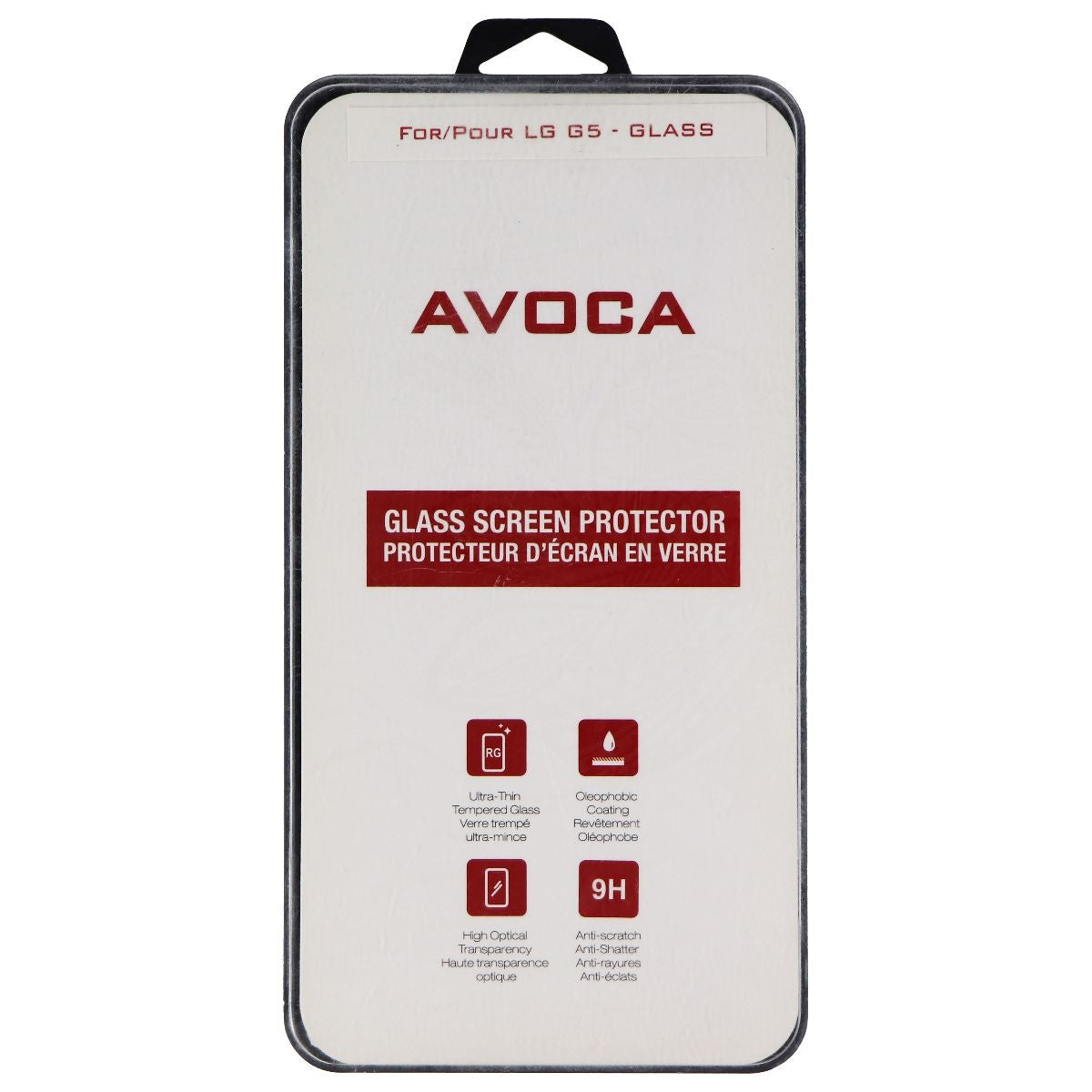 Avoca Glass Screen Protector for LG G5 Smartphone - Clear Cell Phone - Screen Protectors Avoca - Simple Cell Bulk Wholesale Pricing - USA Seller