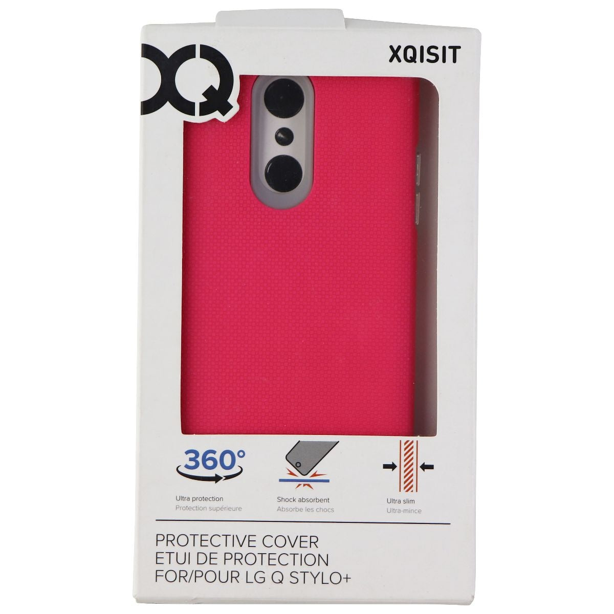 Xqisit Protective Cover for LG Q (Stylo+) Smartphone - Pink/Gray Cell Phone - Cases, Covers & Skins Xqisit - Simple Cell Bulk Wholesale Pricing - USA Seller