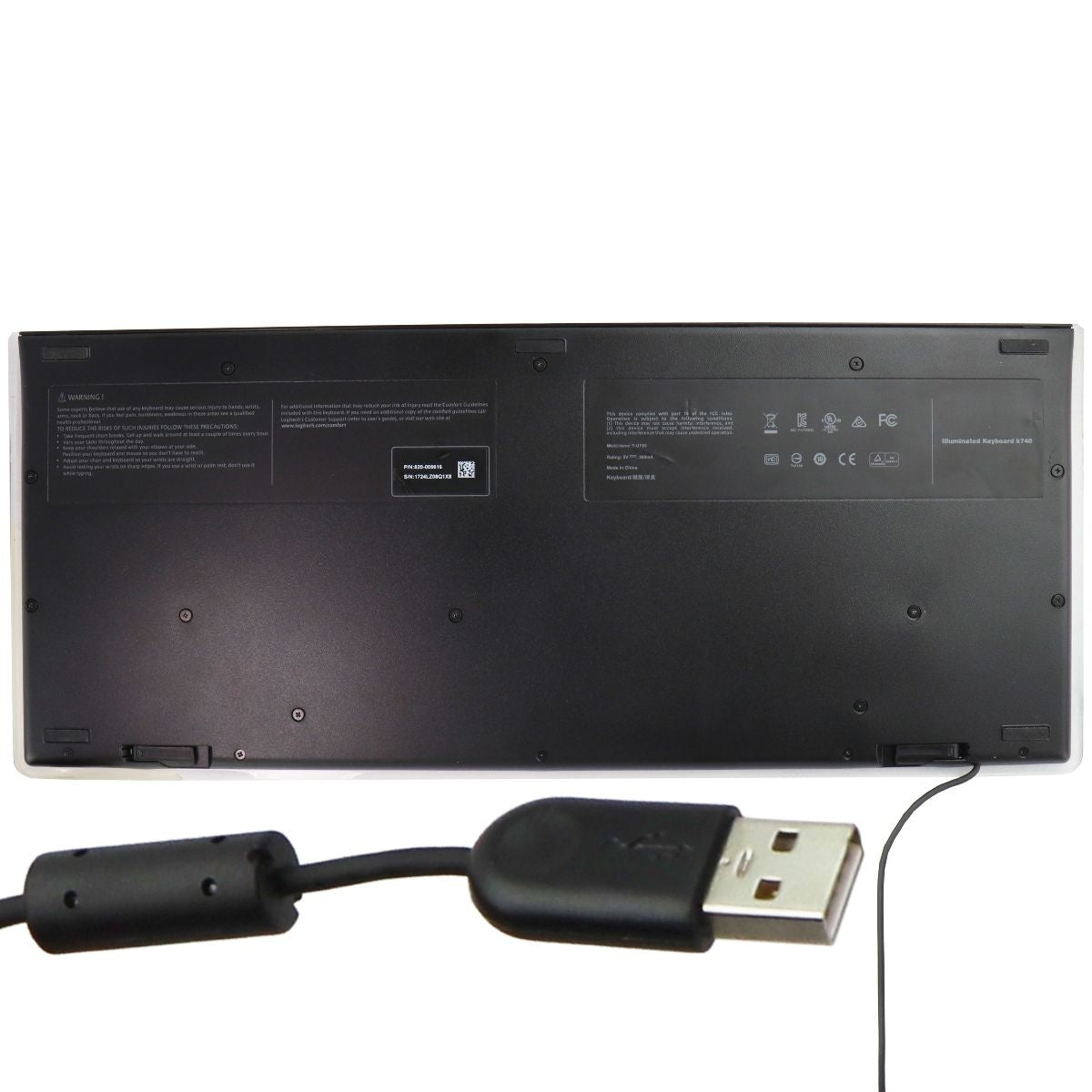 Logitech K740 Illuminated Ultra-thin Corded Keyboard with Backlighting - Black Gaming/Console - Keyboards & Keypads Logitech - Simple Cell Bulk Wholesale Pricing - USA Seller