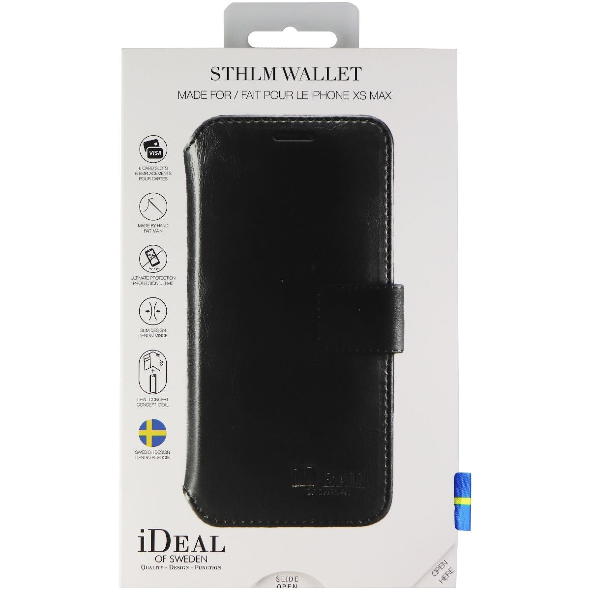 iDeal of Sweden STHLM Wallet Case for Apple iPhone Xs Max - Black Cell Phone - Cases, Covers & Skins iDeal of Sweden - Simple Cell Bulk Wholesale Pricing - USA Seller