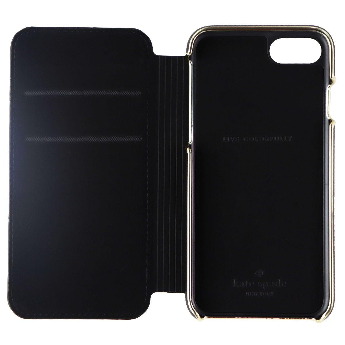Kate Spade New York Folio Case for Apple iPhone SE (2nd Gen) / 8 / 7 - Black Cell Phone - Cases, Covers & Skins Kate Spade New York - Simple Cell Bulk Wholesale Pricing - USA Seller