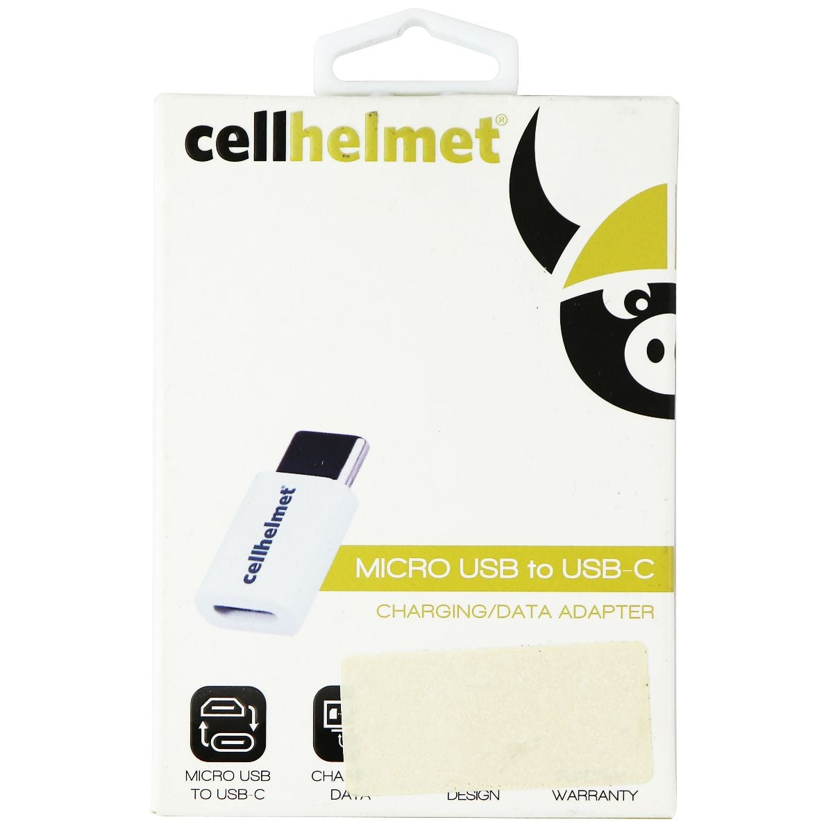CellHelmet MicroUSB to USB-C Charging/Data Adapter - White Cell Phone - Cables & Adapters CellHelmet - Simple Cell Bulk Wholesale Pricing - USA Seller
