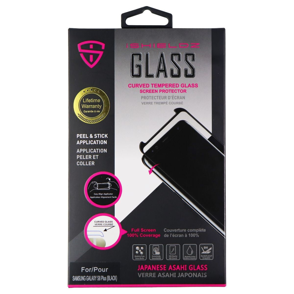 iShieldz Asahi Tempered Glass Screen Protector for Samsung Galaxy (S8+) - Clear Cell Phone - Screen Protectors iShieldz - Simple Cell Bulk Wholesale Pricing - USA Seller