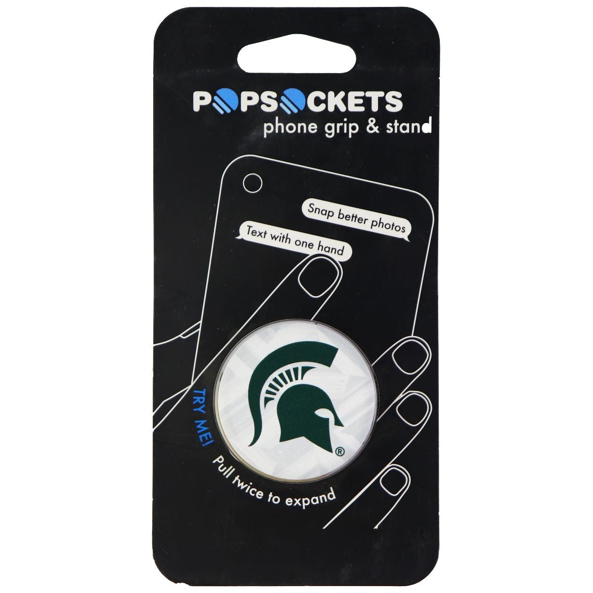 PopSockets: Collapsible Grip & Stand for Phones and Tablets - Michigan State Cell Phone - Mounts & Holders PopSockets - Simple Cell Bulk Wholesale Pricing - USA Seller