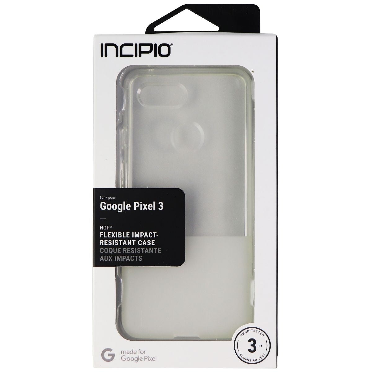 Incipio NGP Flexible Impact-Resistant Gel Case for Google Pixel 3 - Clear Cell Phone - Cases, Covers & Skins Incipio - Simple Cell Bulk Wholesale Pricing - USA Seller