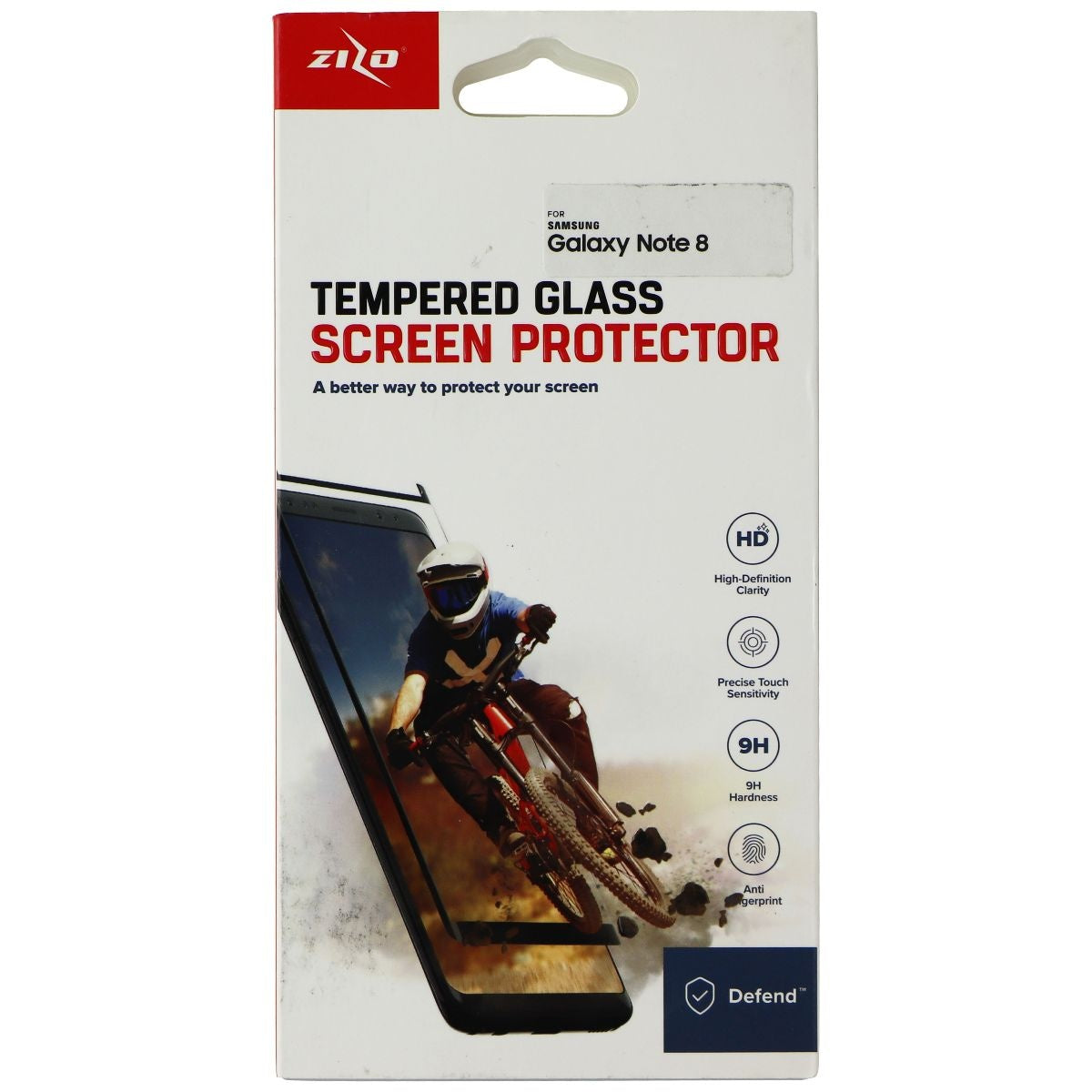 Zizo Tempered Glass Screen Protector for Samsung Galaxy Note8 Clear