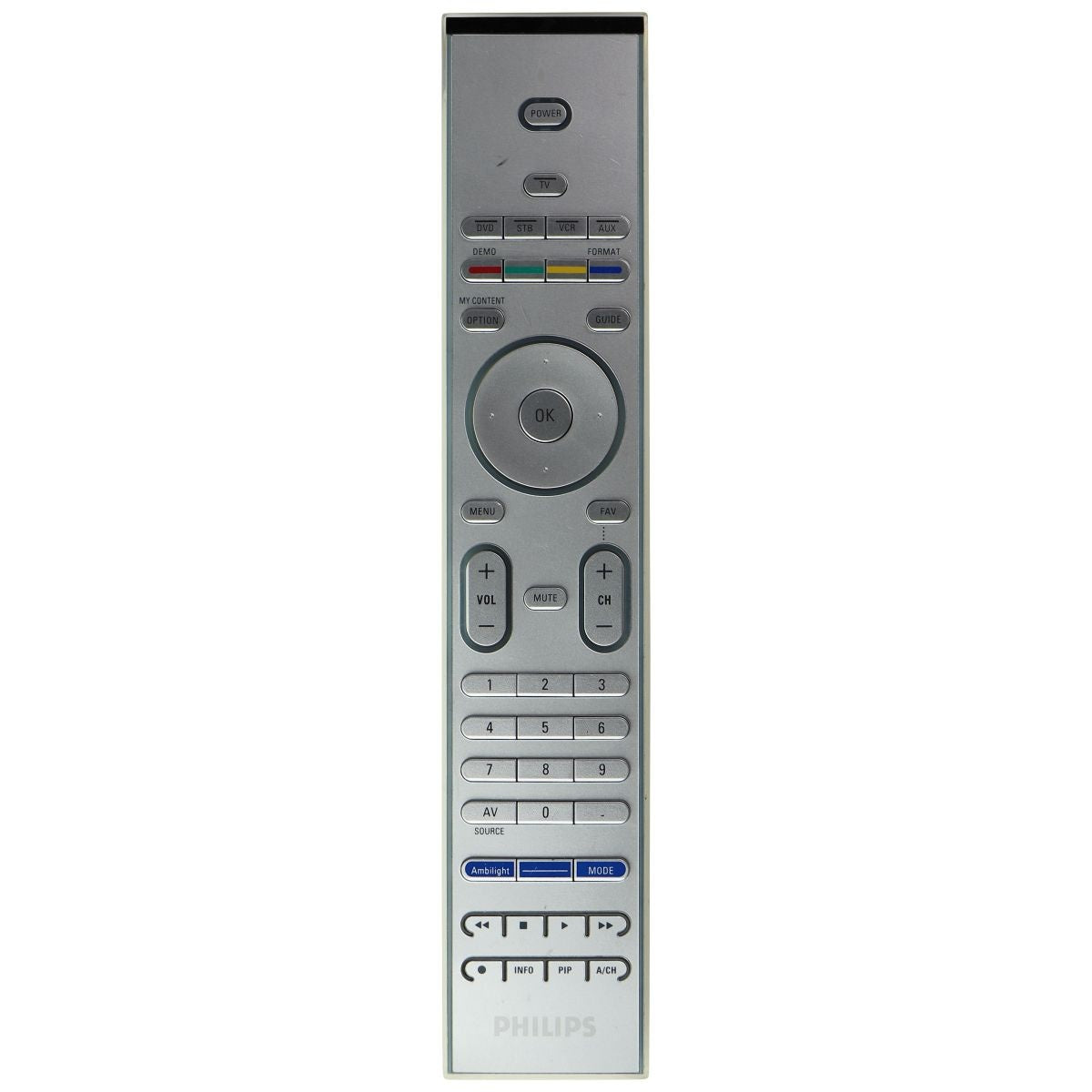 Philips OEM Remote Control (RC4403) for Select Philips Receivers - Silver/White TV, Video & Audio Accessories - Remote Controls Philips - Simple Cell Bulk Wholesale Pricing - USA Seller