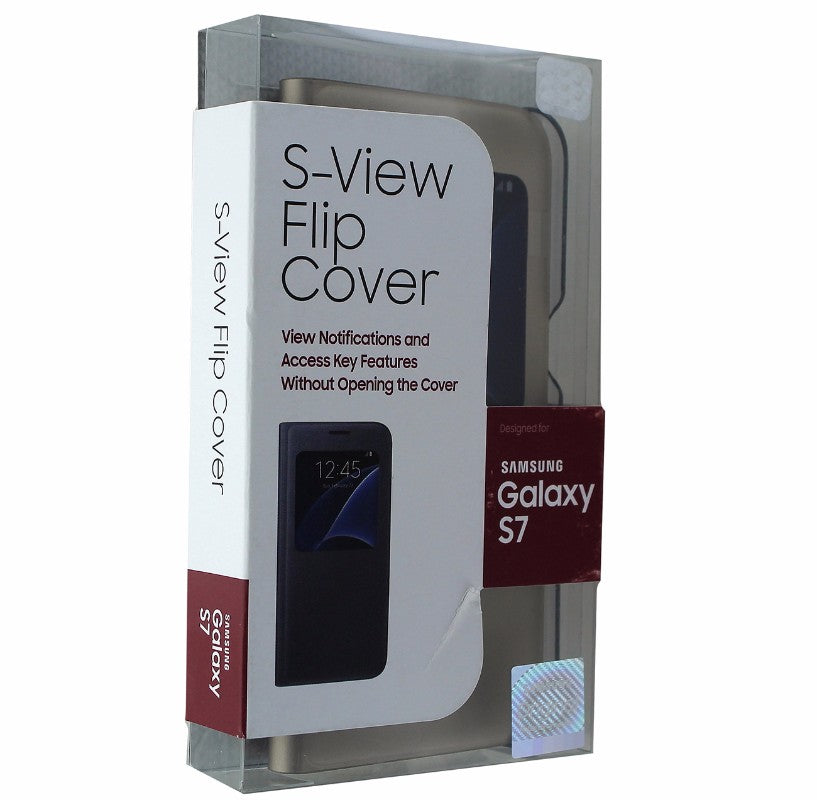Samsung S-View Flip Cover Case for Samsung Galaxy S7 - Gold / Clear Cell Phone - Cases, Covers & Skins Samsung - Simple Cell Bulk Wholesale Pricing - USA Seller