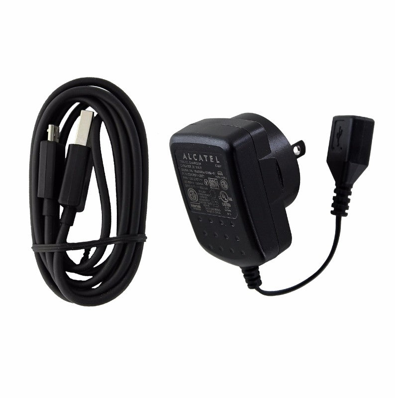 Alcatel (WUS550mA5V00-01) Travel Charger & Cable for Micro USB Devices- Black Cell Phone - Cables & Adapters Alcatel - Simple Cell Bulk Wholesale Pricing - USA Seller