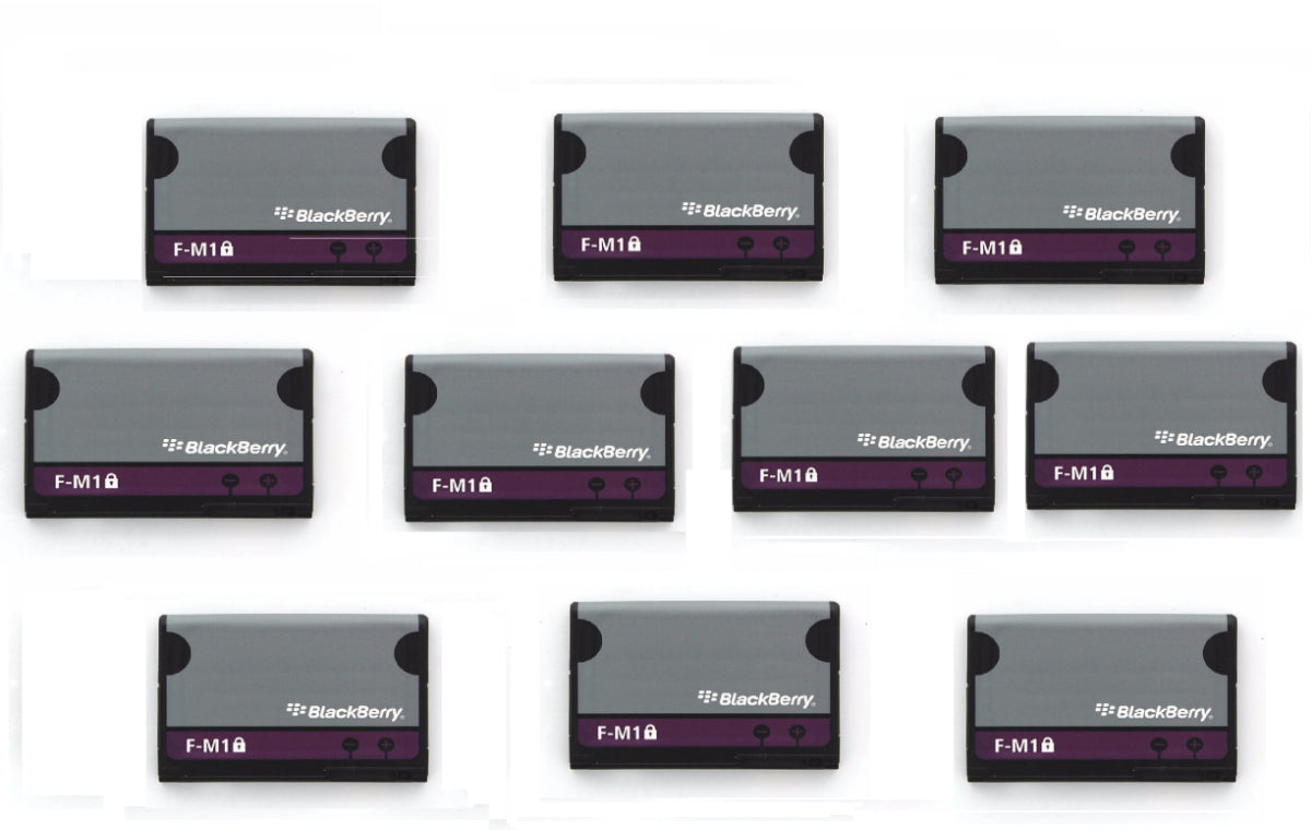 KIT 10x Blackberry F-M1 1150 mAh Replacement Battery for Pearl 9100 9105 9670 Cell Phone - Batteries Blackberry - Simple Cell Bulk Wholesale Pricing - USA Seller