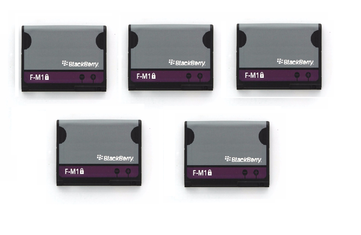KIT 5x Blackberry F-M1 1150 mAh Replacement Battery for Pearl 9100 9105 9670 Cell Phone - Batteries Blackberry - Simple Cell Bulk Wholesale Pricing - USA Seller